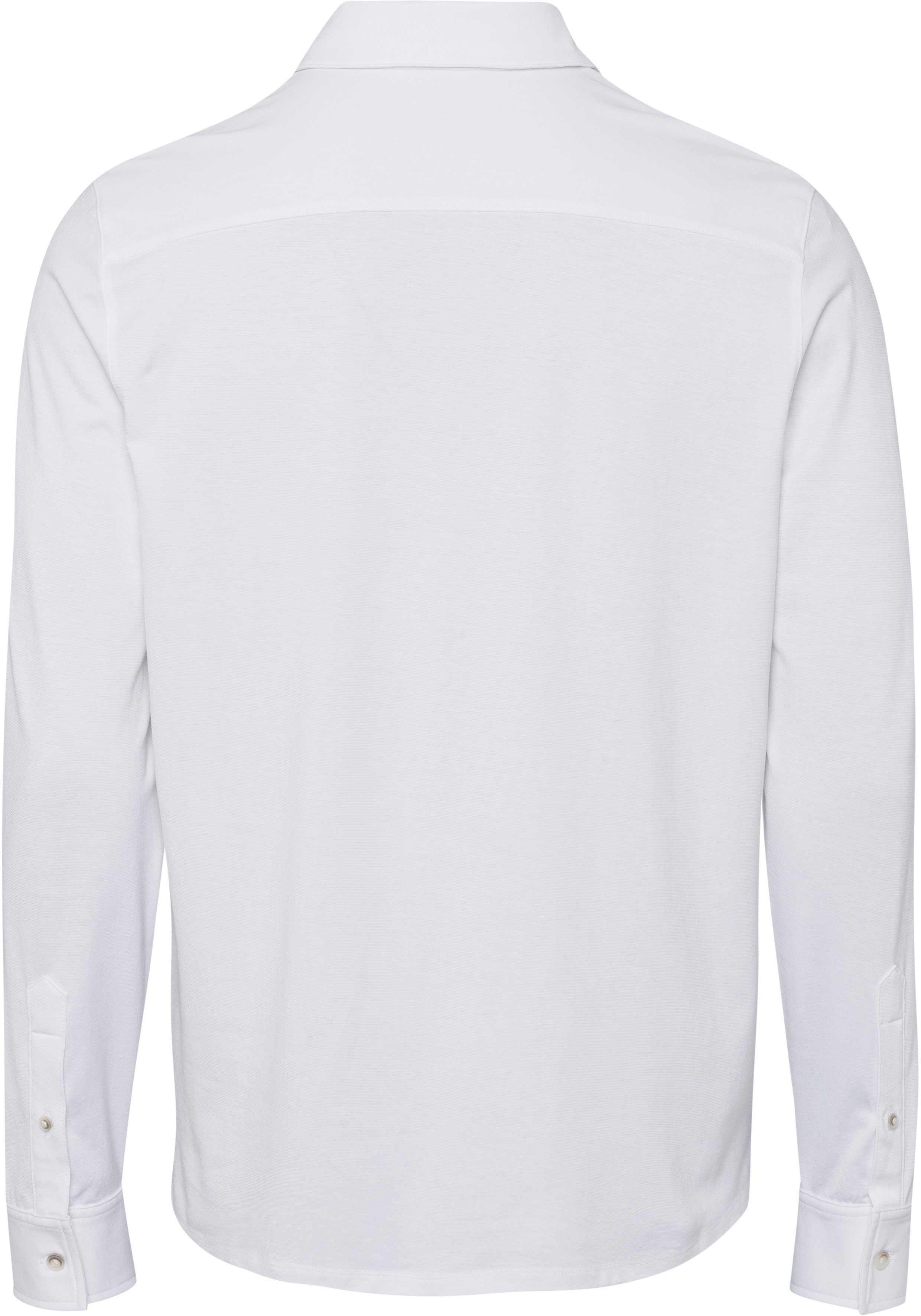 Modern weiss Fit OLYMP Langarm-Poloshirt