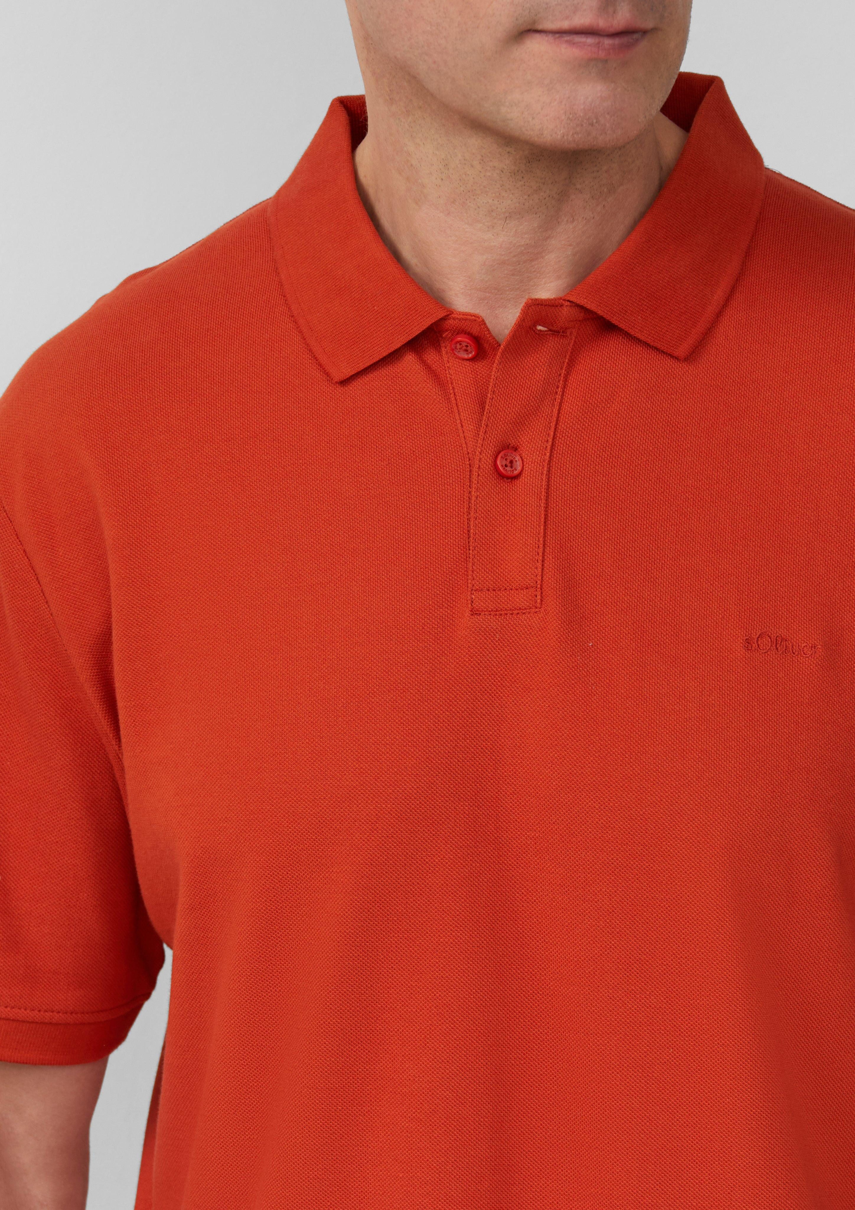 s.Oliver Kurzarmshirt Poloshirt aus Baumwollpiqué günstig online kaufen