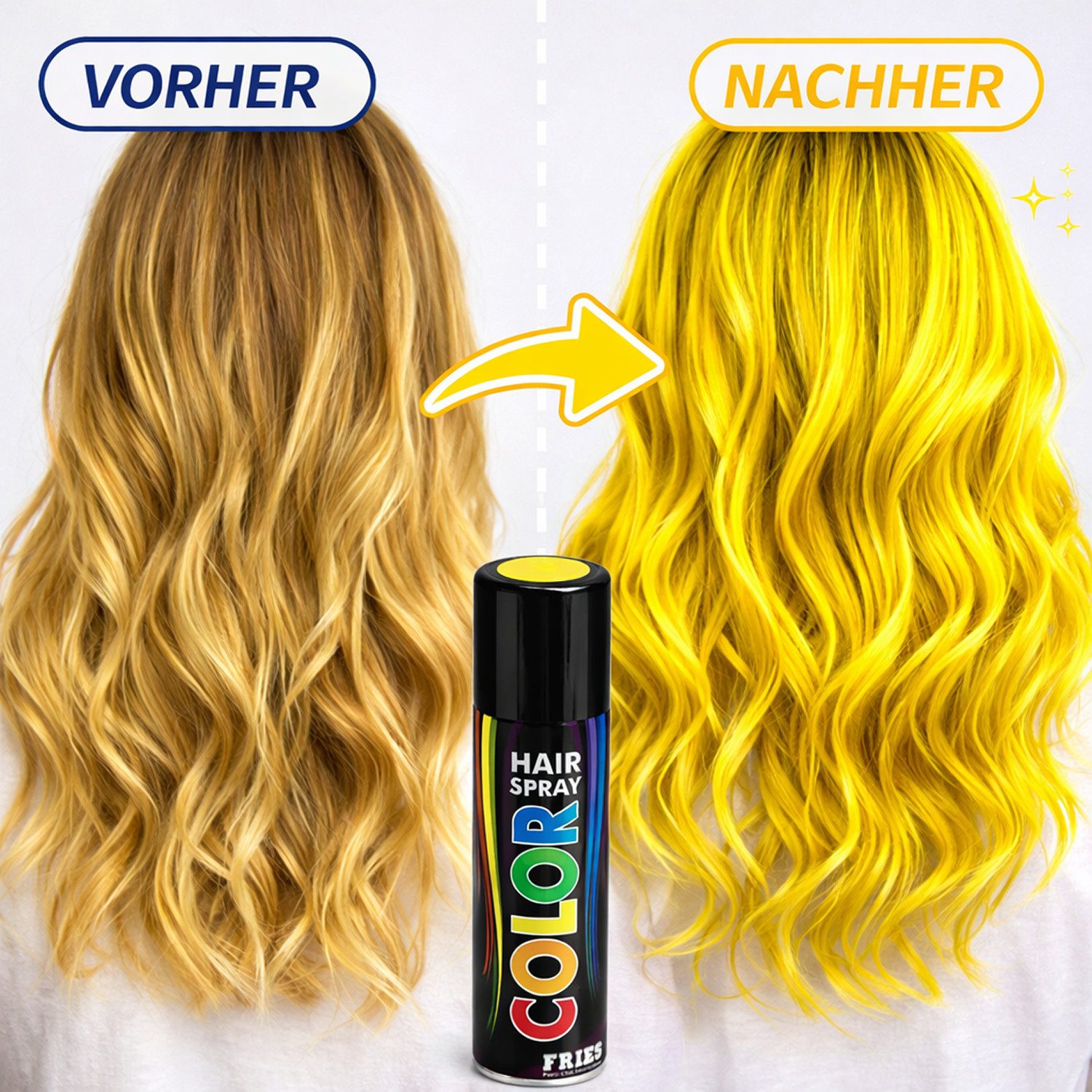 Fries Haarspray Fries Haarspray Colour 100ml, Temporäre Haarfarbe für jedes Haar