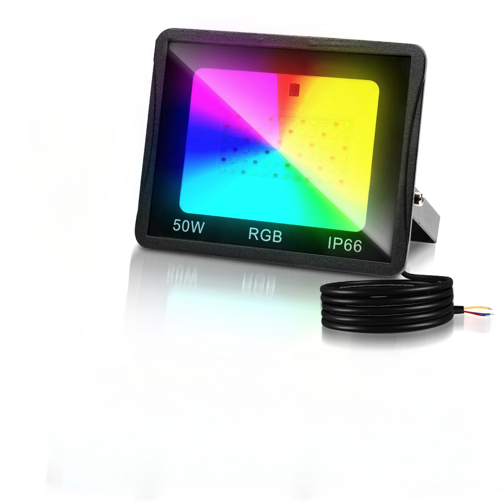 Clanmacy LED Flutlichtstrahler RGB LED Strahler LED Flutlichtstrahler Außen günstig online kaufen
