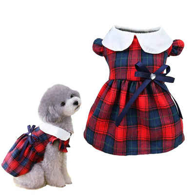 HUNKA Hundekleid Sommer-Hundekleidung, Hundekleider, Hundewesten, Haustierbekleidung, Rote Linien, Süße atmungsaktive Teddy Bichon Hundekleider