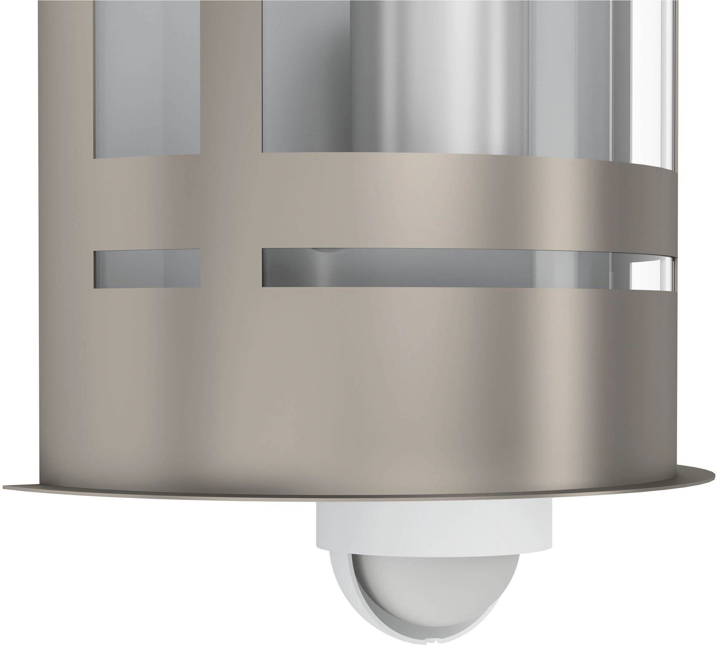 EGLO Wandleuchte Tribano Außen-Wandlampe, Außenleuchte, silber, Wandleuchte, E27, IP44, ohne Leuchtmittel, Wand-/Deckenleuchte - L20 x H26 x AL10 cm - edelstahl - 1X60W exkl.