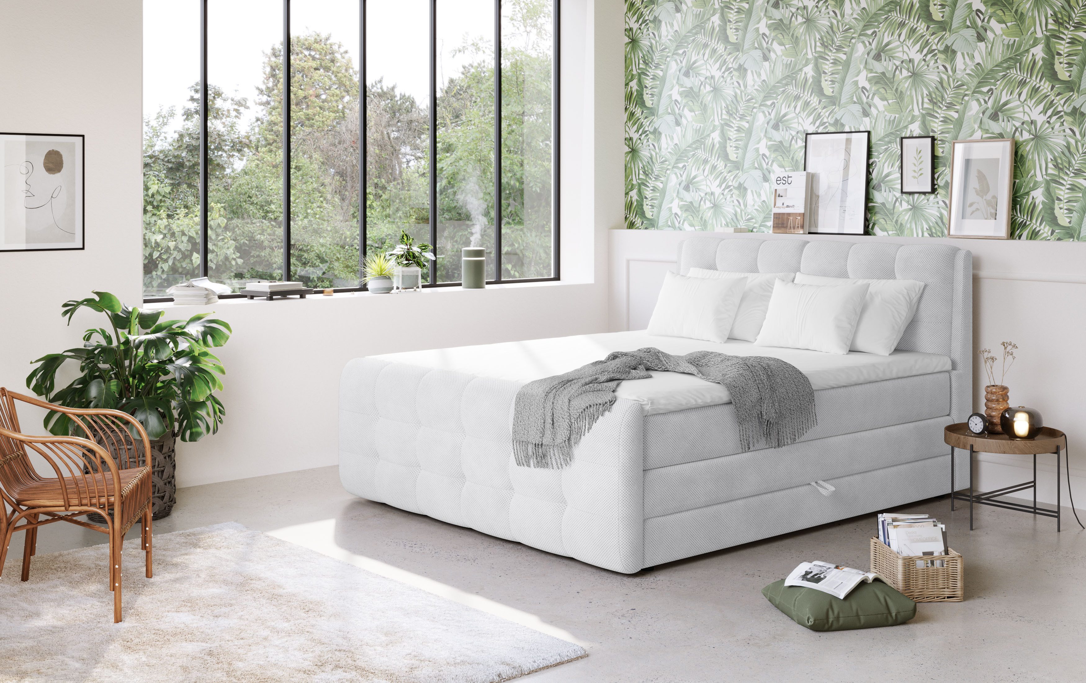 COTTA Boxspringbett Fort mit Bettkasten, inkl. Topper, erhältlich in verschiedenen Breiten (160cm, 180cm & 200cm)