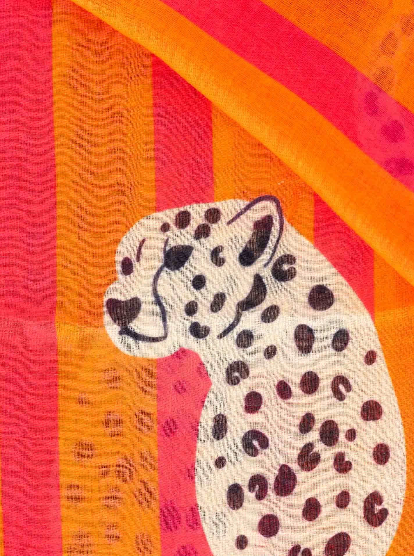 Zwillingsherz Schal "Leopard", (1-St), Leoparden Muster, leichter Stoff