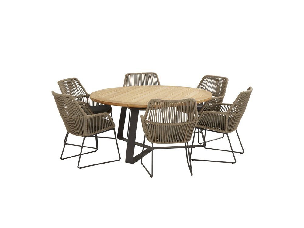 taste by Sessel (1) 1x 4 Dining Ramblas 4Seasons seasons inkl. Kissen Taupe Gartenstuhl