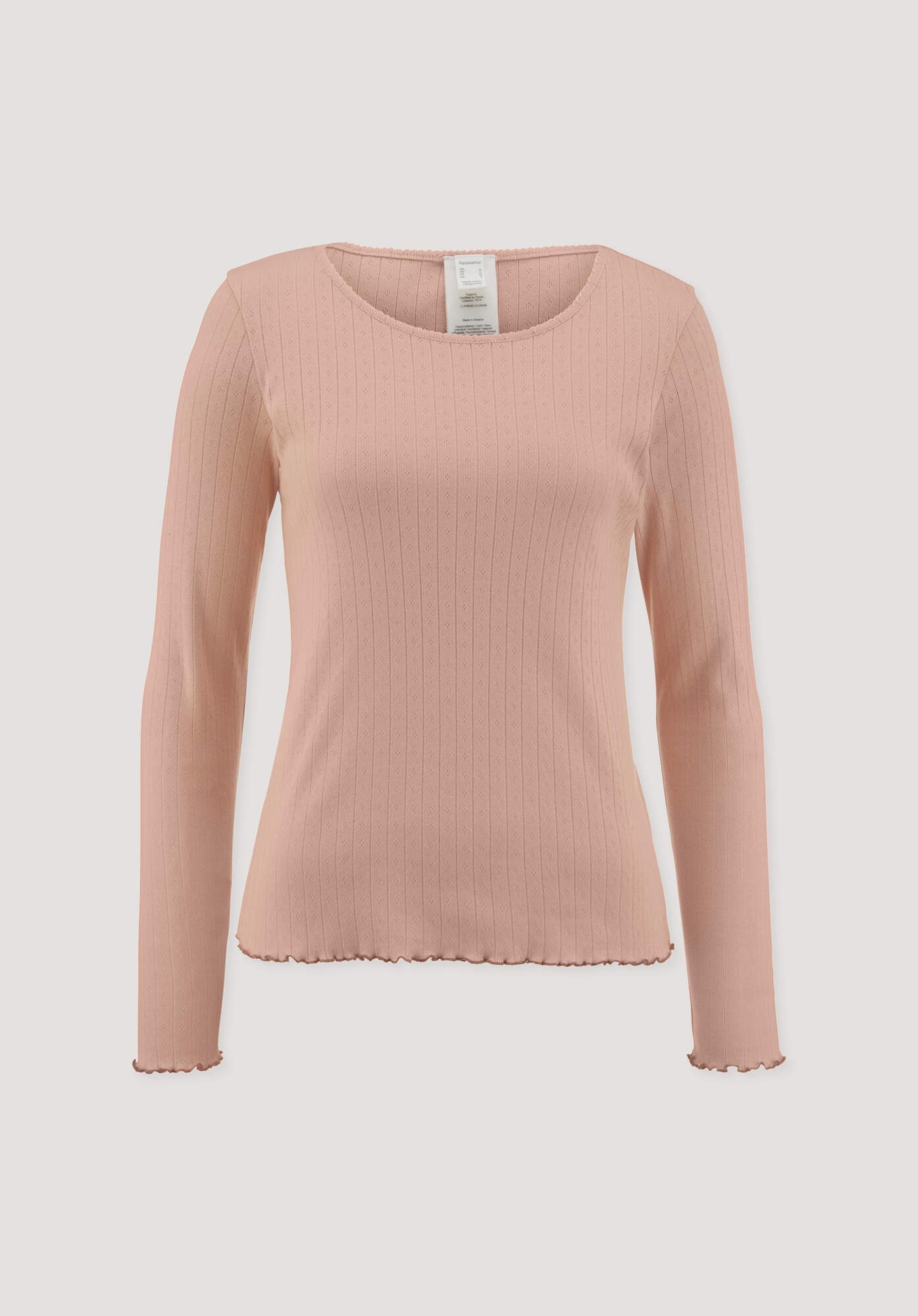 Hessnatur Pyjamaoberteil Regular PURE POINTELLE aus reiner Bio-Baumwolle (1-tlg)