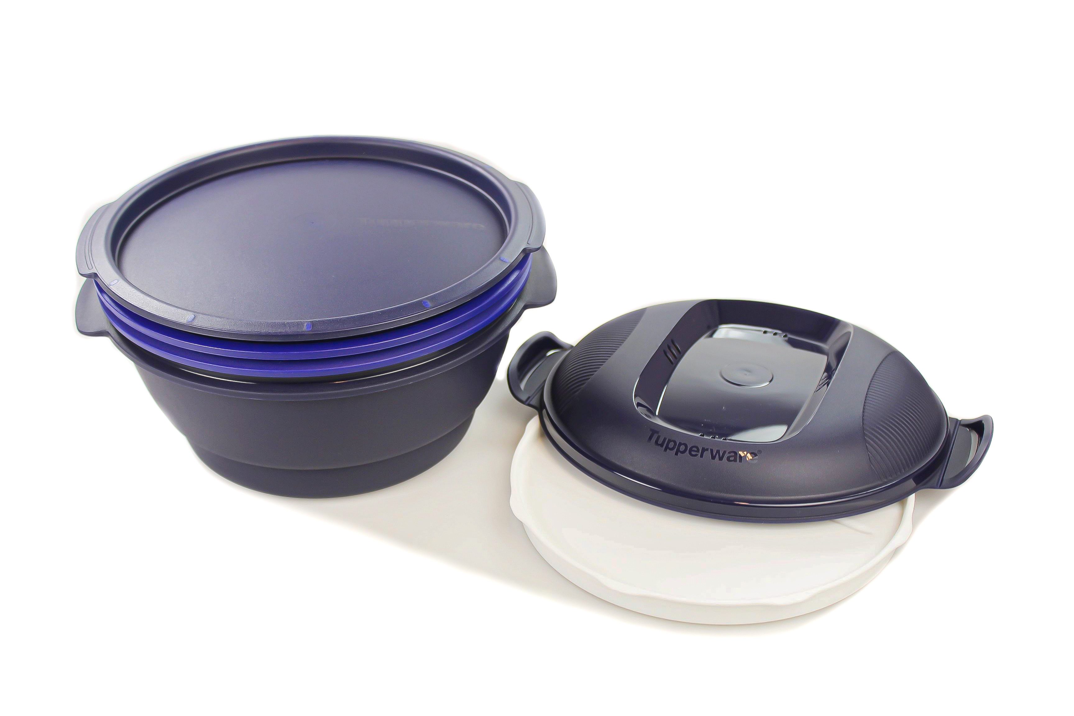 TUPPERWARE Mikrowellenbehälter Urban Dampfgarer 3 in 1 dunkelblau