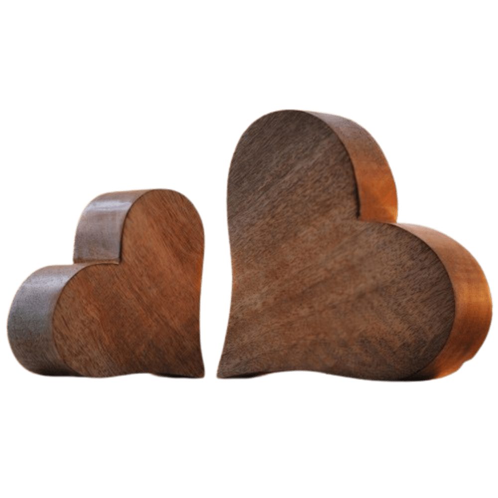 Dekoobjekt Herz Mango Holz Deko Herzen Love Figur Muttertag Valentinstag
