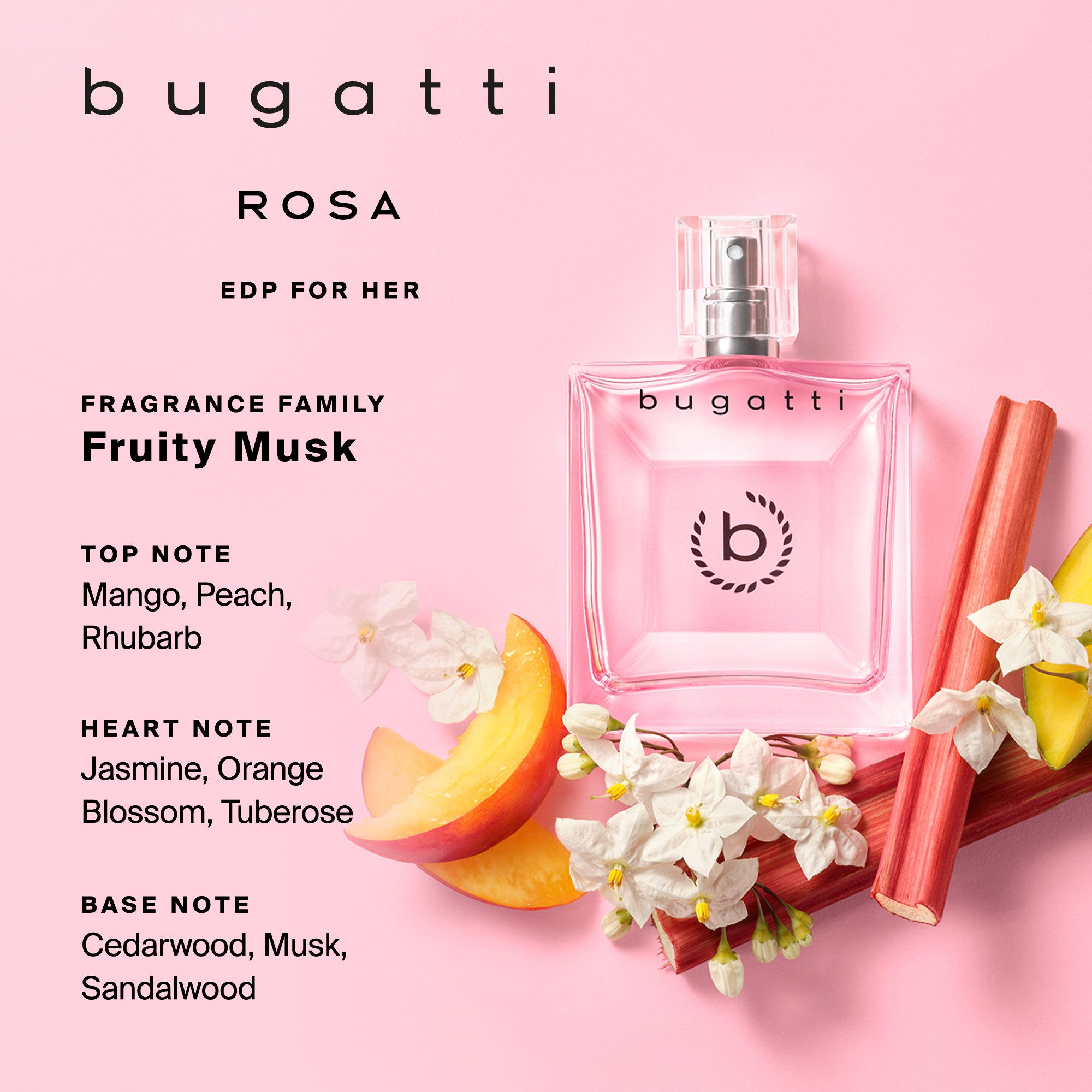 bugatti Eau de Parfum ROSA, EDP, 60ml