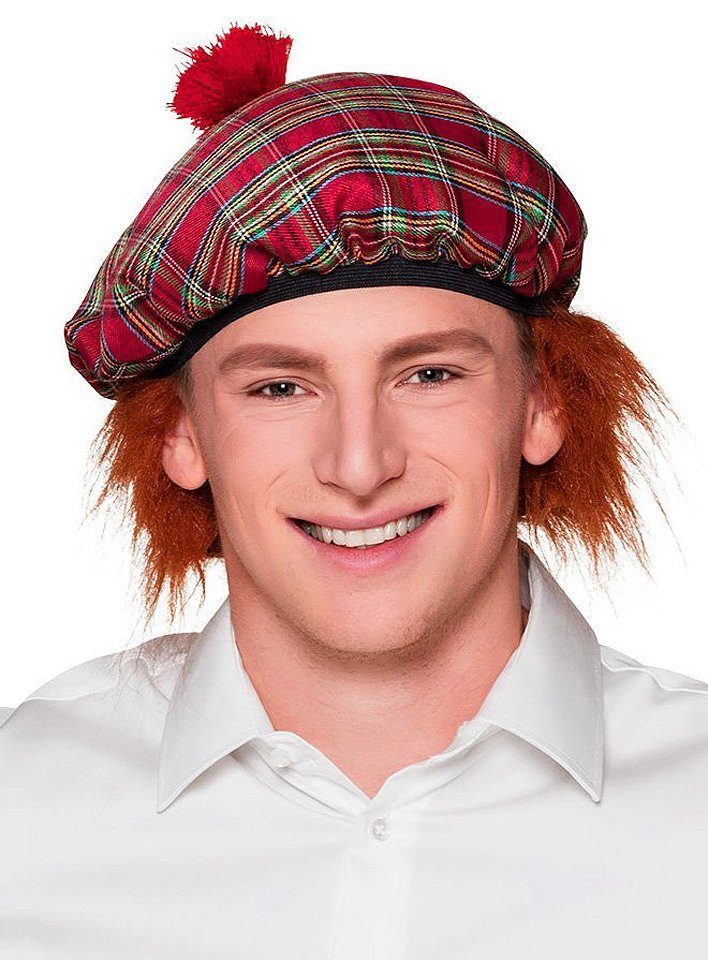 Boland Kostüm Schottenmütze Herren rot