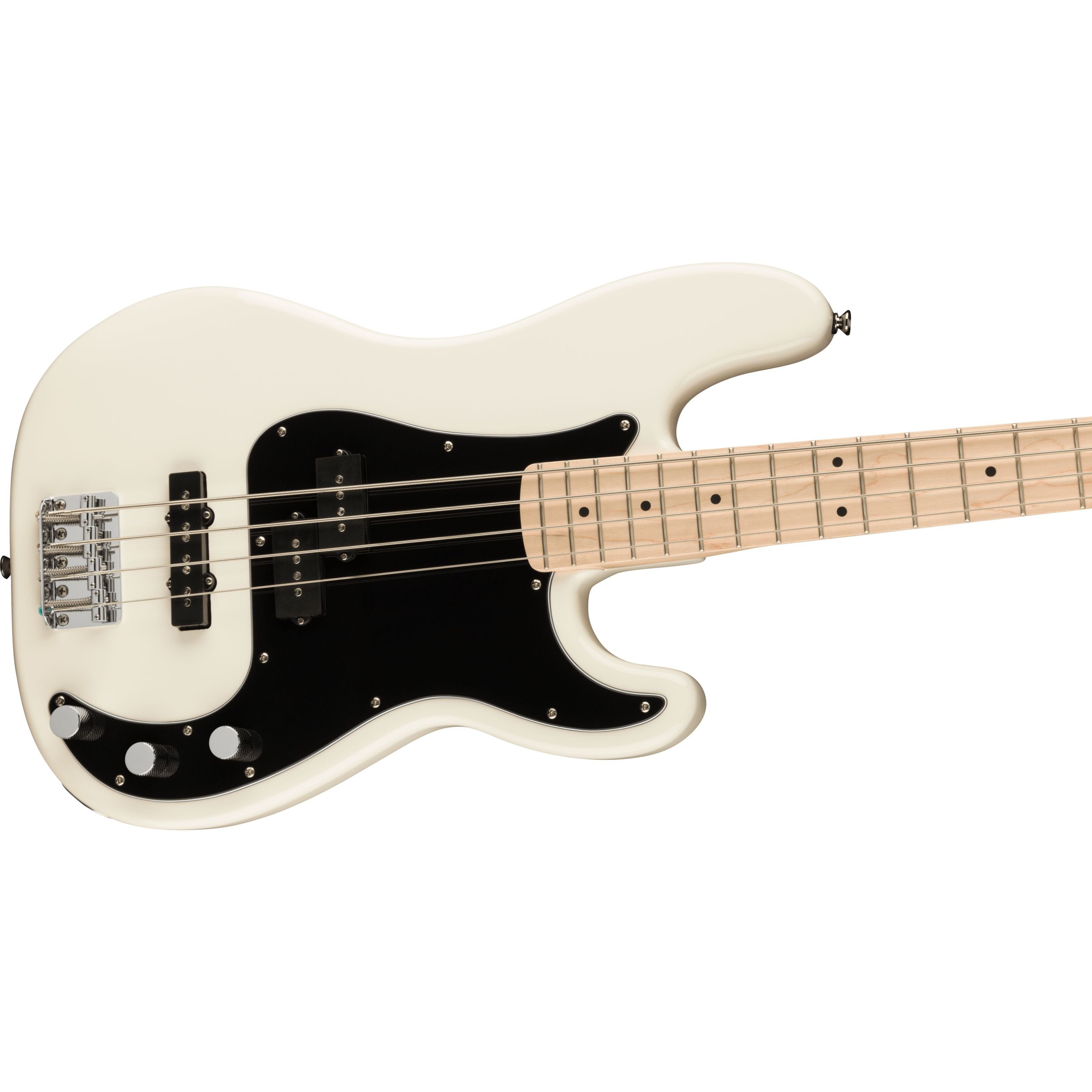 Squier E-Bass, E-Bässe, 4-Saiter E-Bässe, Affinity Series Precision Bass PJ MN Olympic White - E-Bass