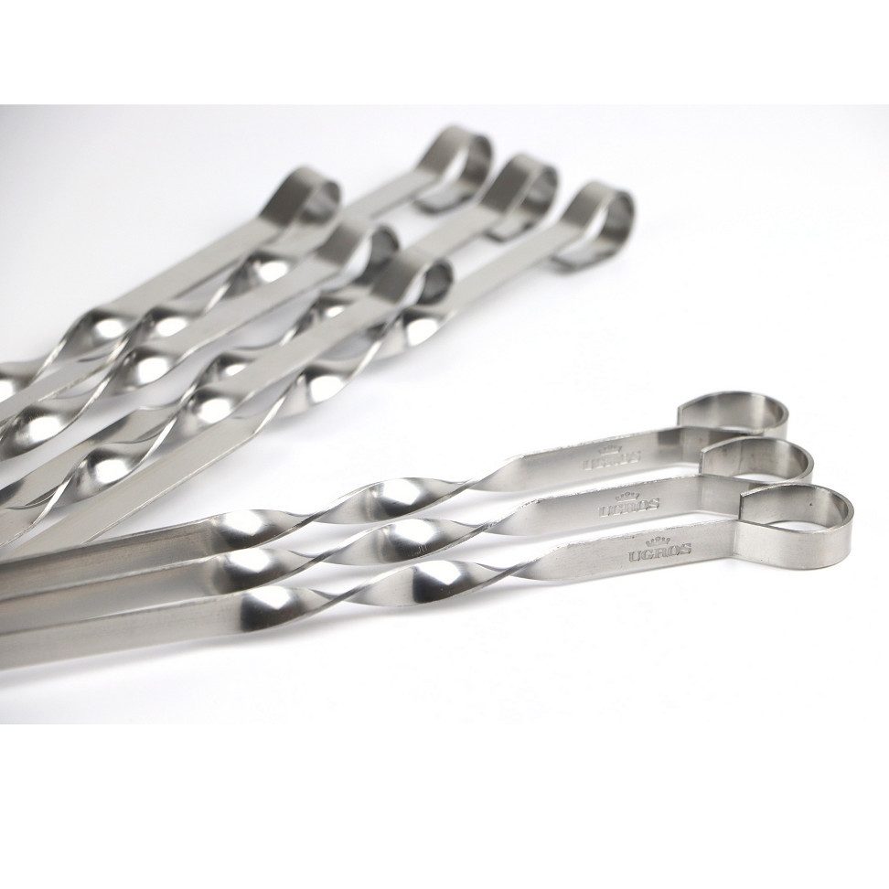 Kette´s Grillzubehör Grillspieß Spießleiste/Spießaufsatz/Schaschlik Grillaufsatz aus Edelstahl, Rostfreier Edelstahl, Kein ankleben des Grillgutes