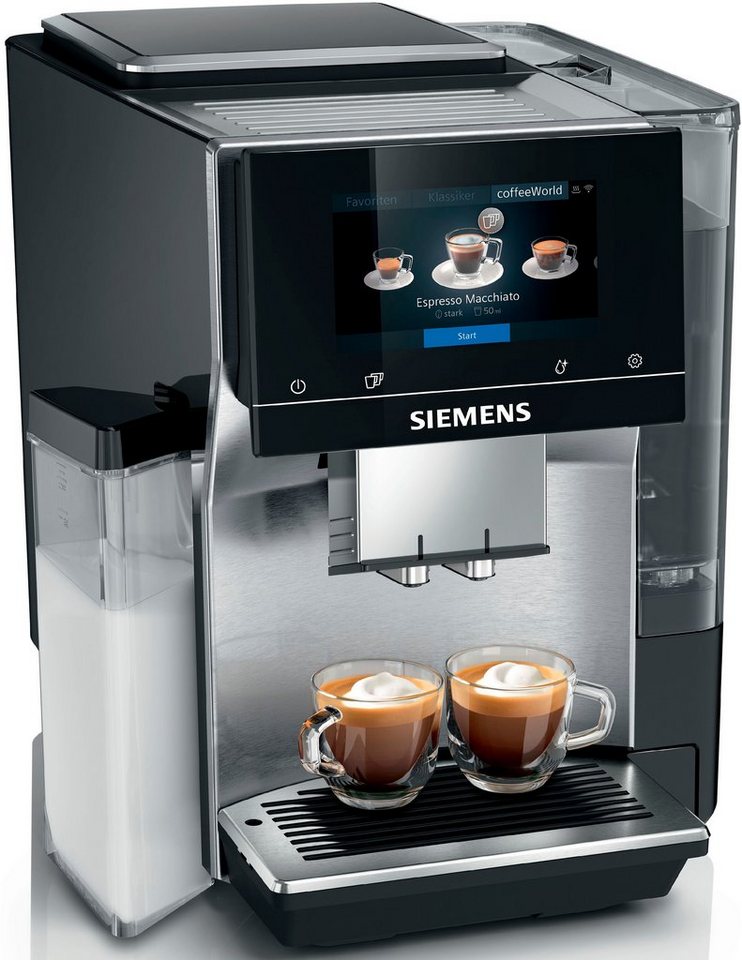 SIEMENS Kaffeevollautomat EQ.700 integral - TQ707D03, Full-Touch-Display, bis  zu 30 individuelle Kaffee-Favoriten, Favoriten: speichern Sie bis zu 30  individuelle Kaffeekreationen