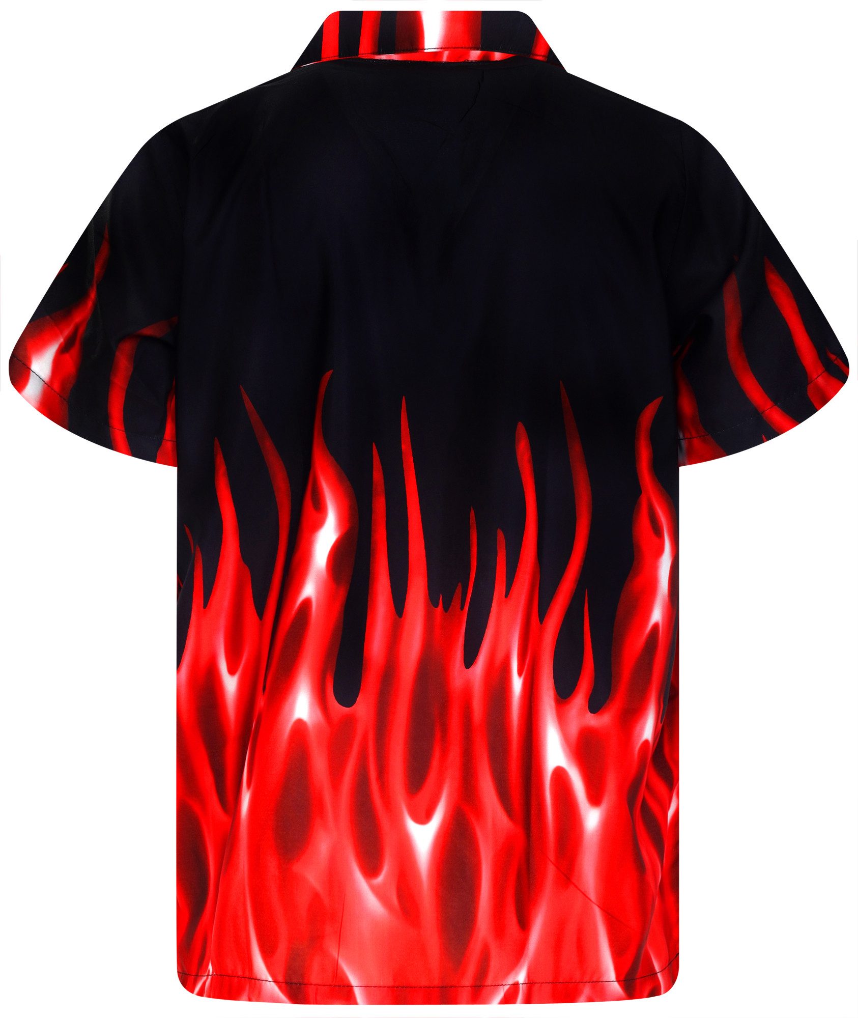 King Kameha Hawaiihemd "Flames" Funky Hawaii-Hemd Herren Kurzarm Front-Tasche Stylish – Bild 2 von 5