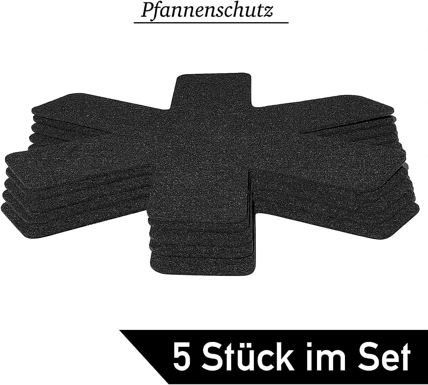 Emmy Home Pfannenschoner Pfannenschoner aus Filz Pfannenschutz Topfschoner Pfannen, Zubehör für alle Töpfe und Pfannen, 5-tlg., Zubehör für alle Töpfe und Pfannen