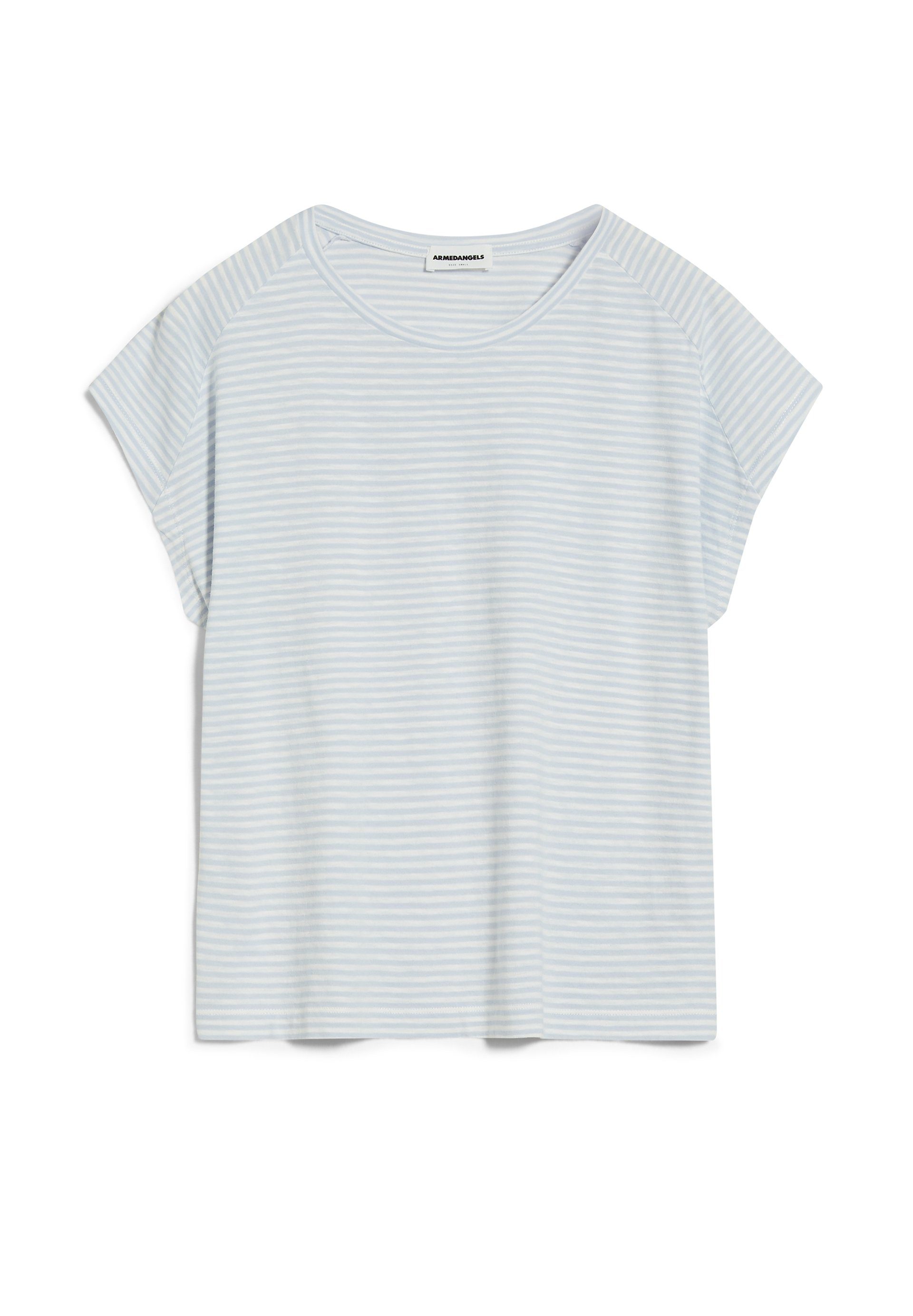 (1-tlg) Keine sky-oatmilk morning STRIPES Damen ONELIAA T-Shirt LOVELY Details Armedangels