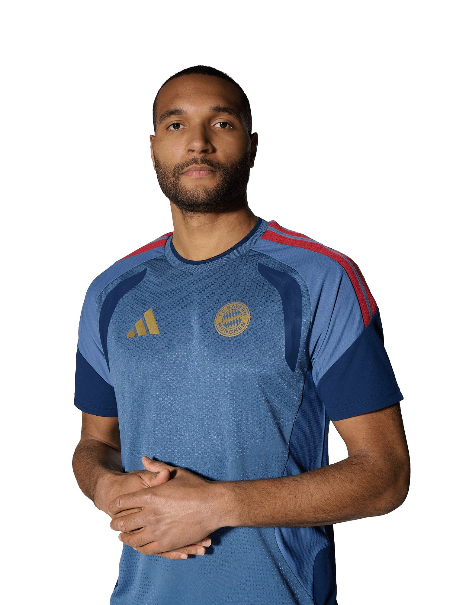 adidas Performance T-Shirt FC Bayern München, Authentic Trainingsshirt Teamline, Herren, Blau