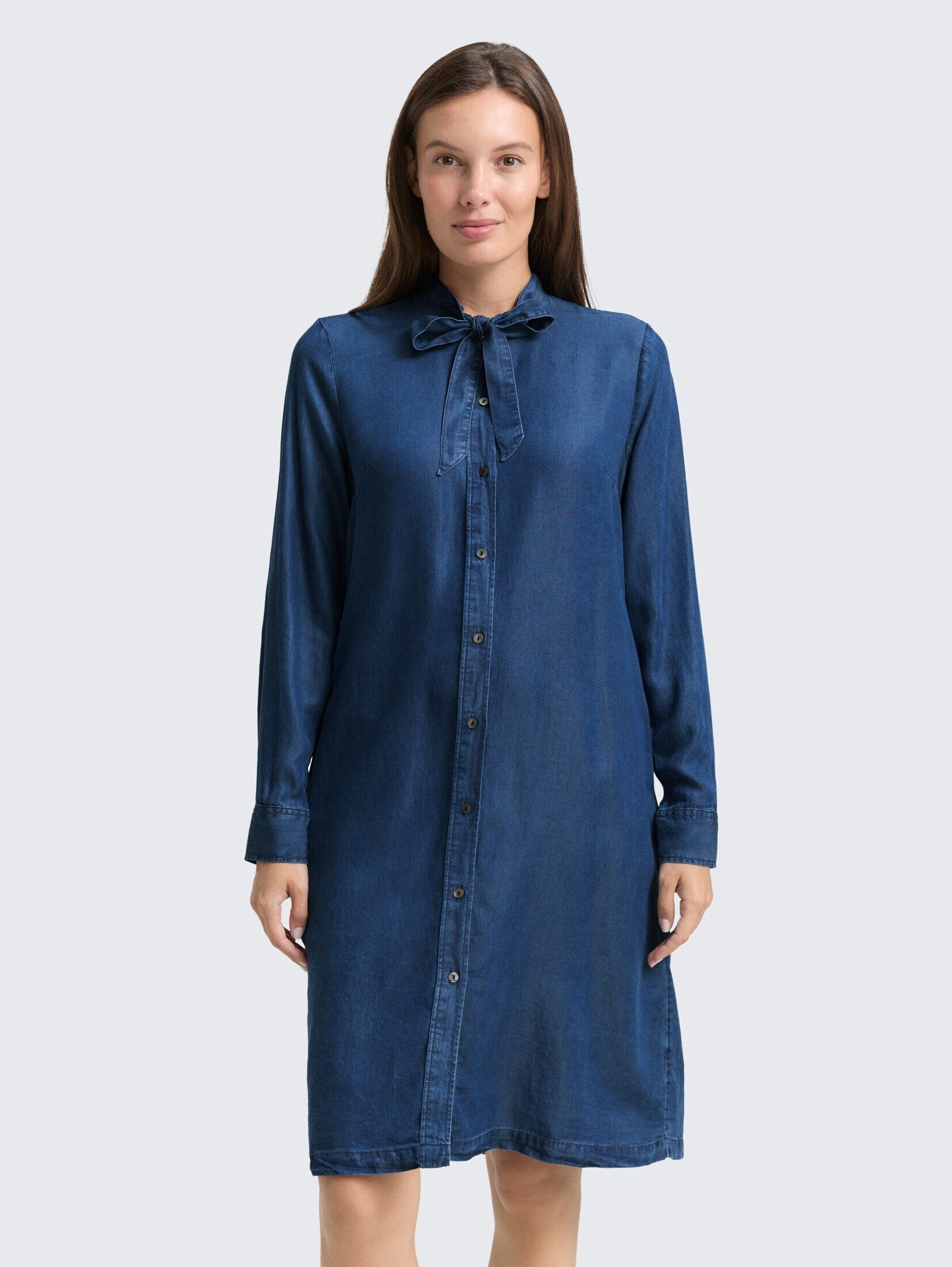 TOM TAILOR Sommerkleid Kleider & Jumpsuits Jeanskleid mit Schleifen-Detail günstig online kaufen