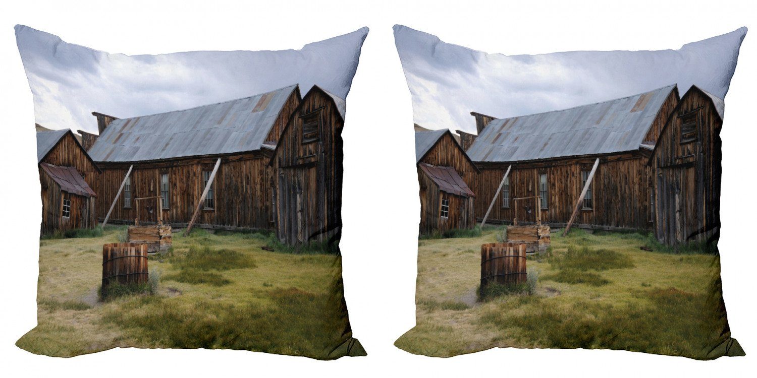 Vereinigte Barn (2 Stück), Digitaldruck, California Abakuhaus Kissenbezüge Modern Accent Doppelseitiger Staaten