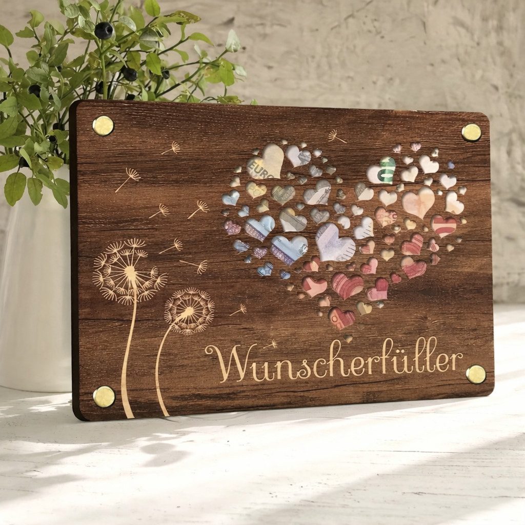 Venicce Love Geschenkbox Geldgeschenke Verpackung, Geschenke aus Holz - Geburtstagsgeschenk (1 St)