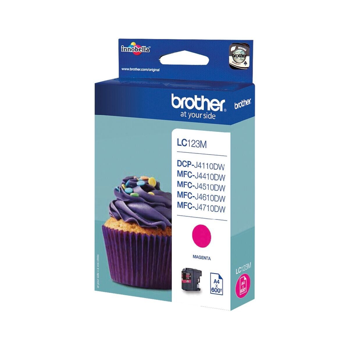 Brother LC-123M Tintenpatrone (Original Druckerpatrone, magenta)
