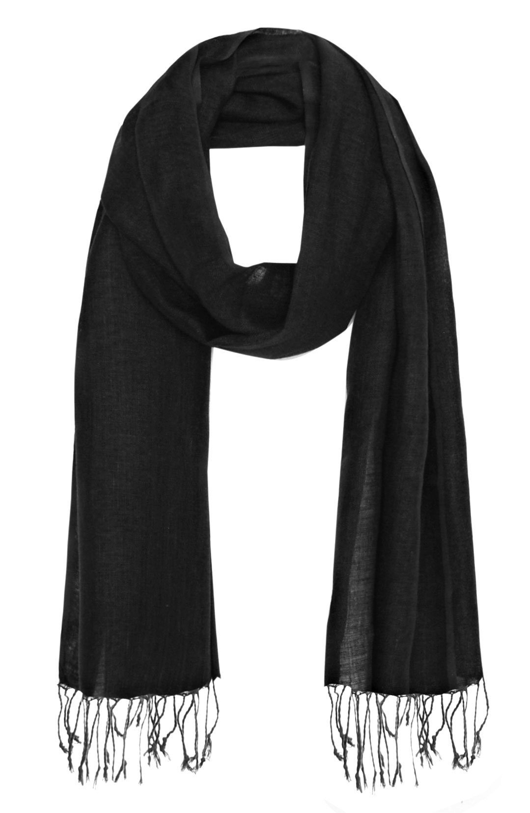 Bovari Schal Leinen Schal für Damen und Herren aus 100% Leinen, - leicht und atmungsaktiv – Sommerschal – Fransen-Schal
