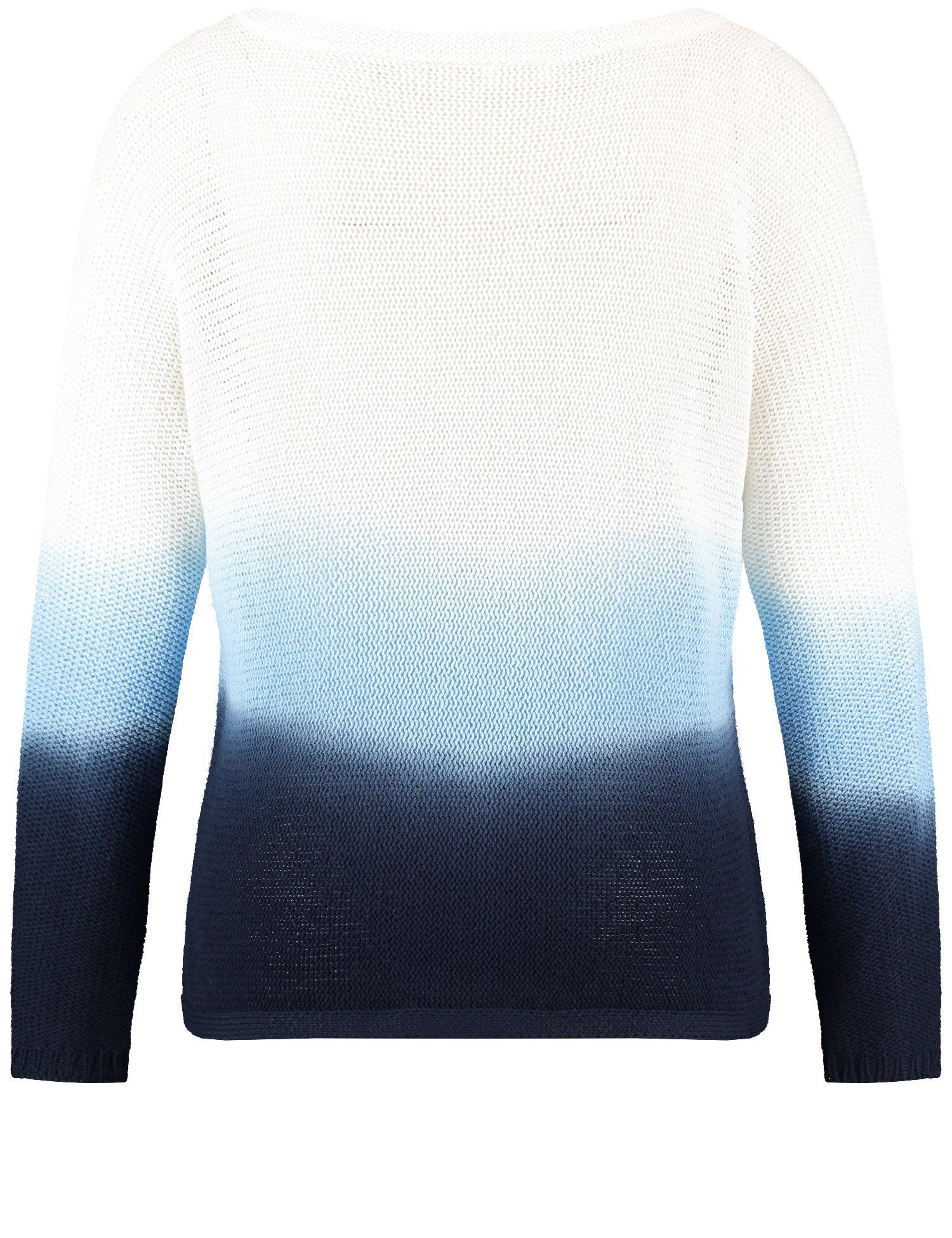 mit Degradée Pullover WEBER Off-White/ Rundhalspullover GERRY Navy