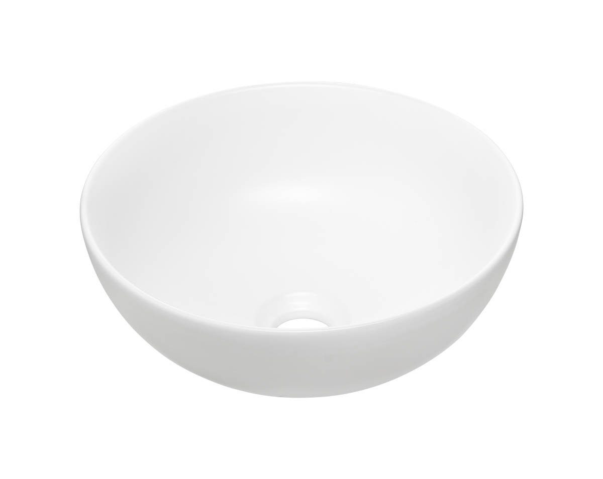 simplygoodfurniture vanity set countertop washbasin 32 x 32 cm round, ceramic bowl, white-matt, (washbasin, 1-pc., washbasin)