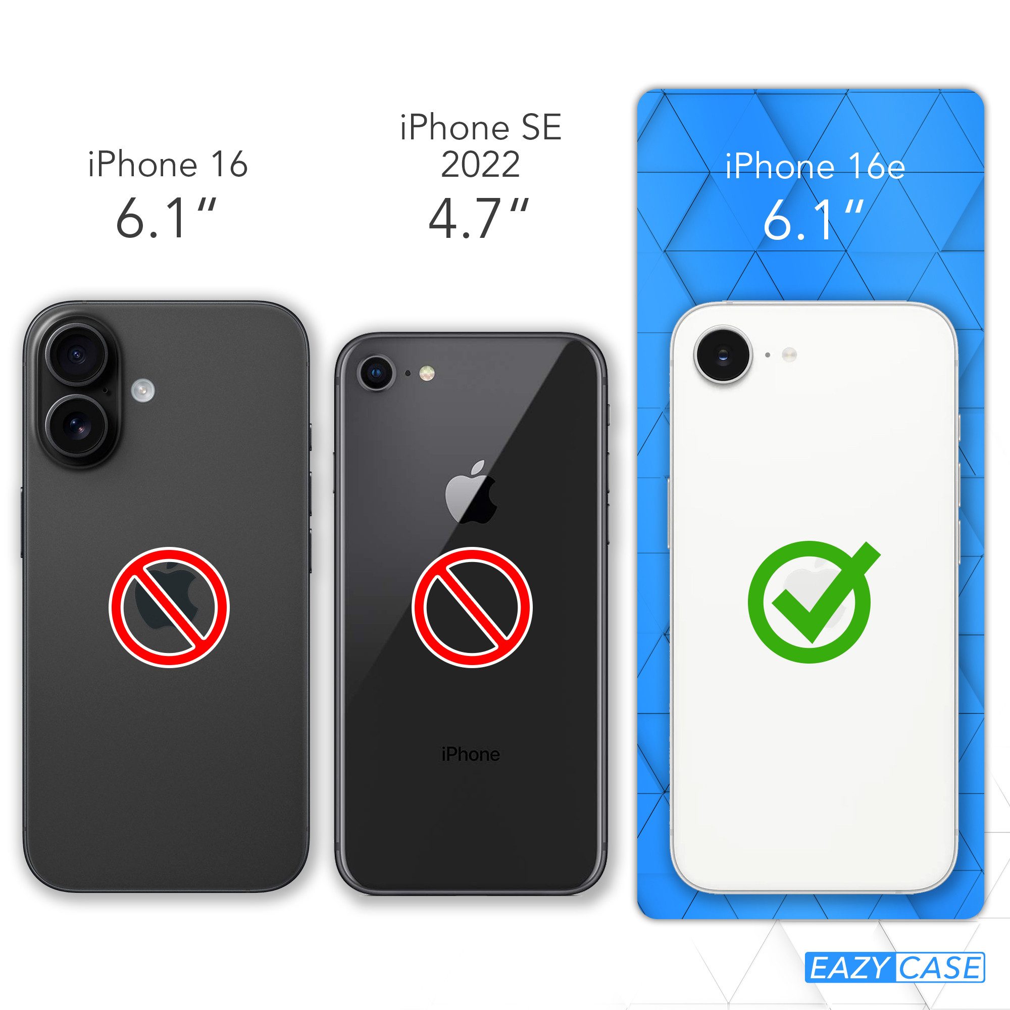 EAZY CASE Handyhülle Bumper Case für Apple iPhone 16e 6,1 Zoll, Handyhülle Slimcover mit Kamreraschutz stoßfest Back Cover Grau