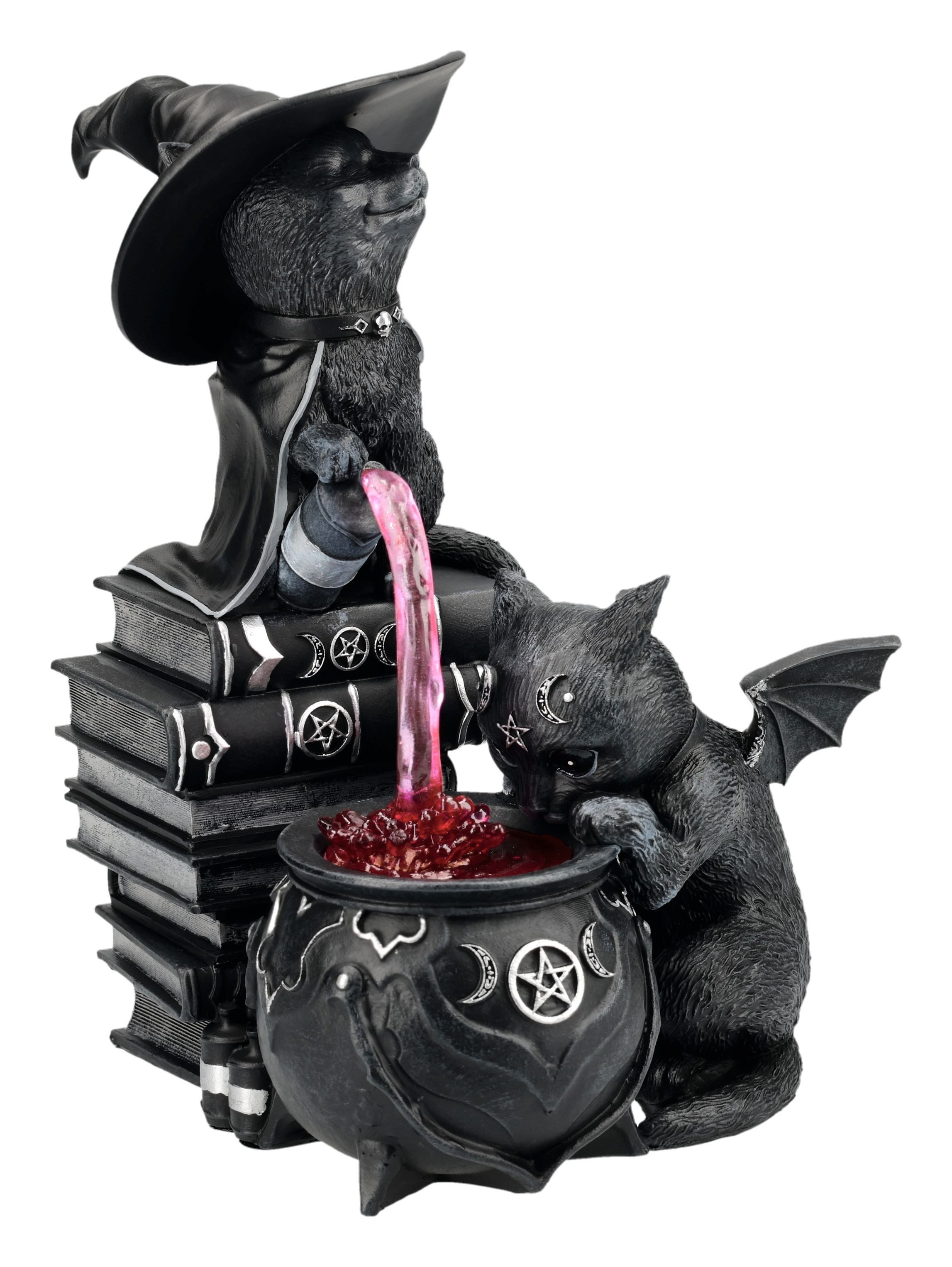 Figuren Shop GmbH Tierfigur Katzenfigur Curious Cauldron – Statue Cult Cuties Nemesis Now 18 cm