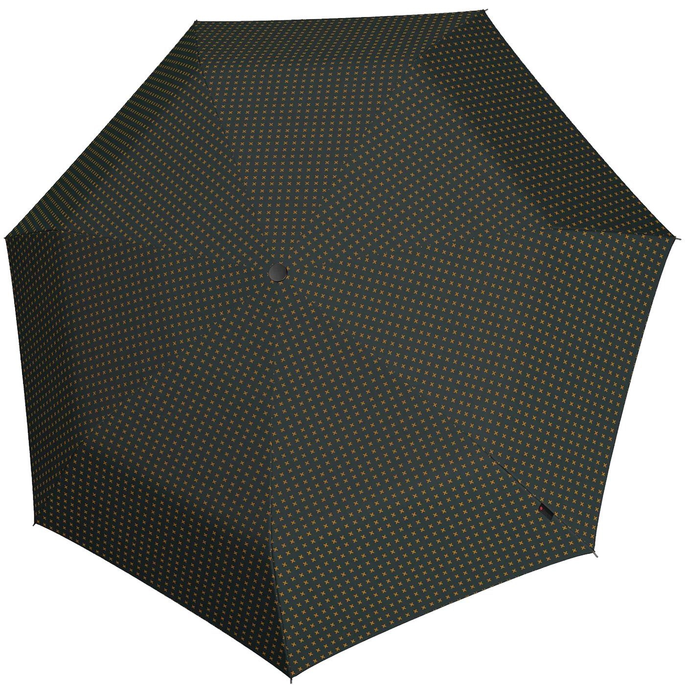 X1 Taschenregenschirm mit Mini kompakte ecorepel-Technologie grün der Knirps® Begleiter Super kleine, - leichte, 2Cross,