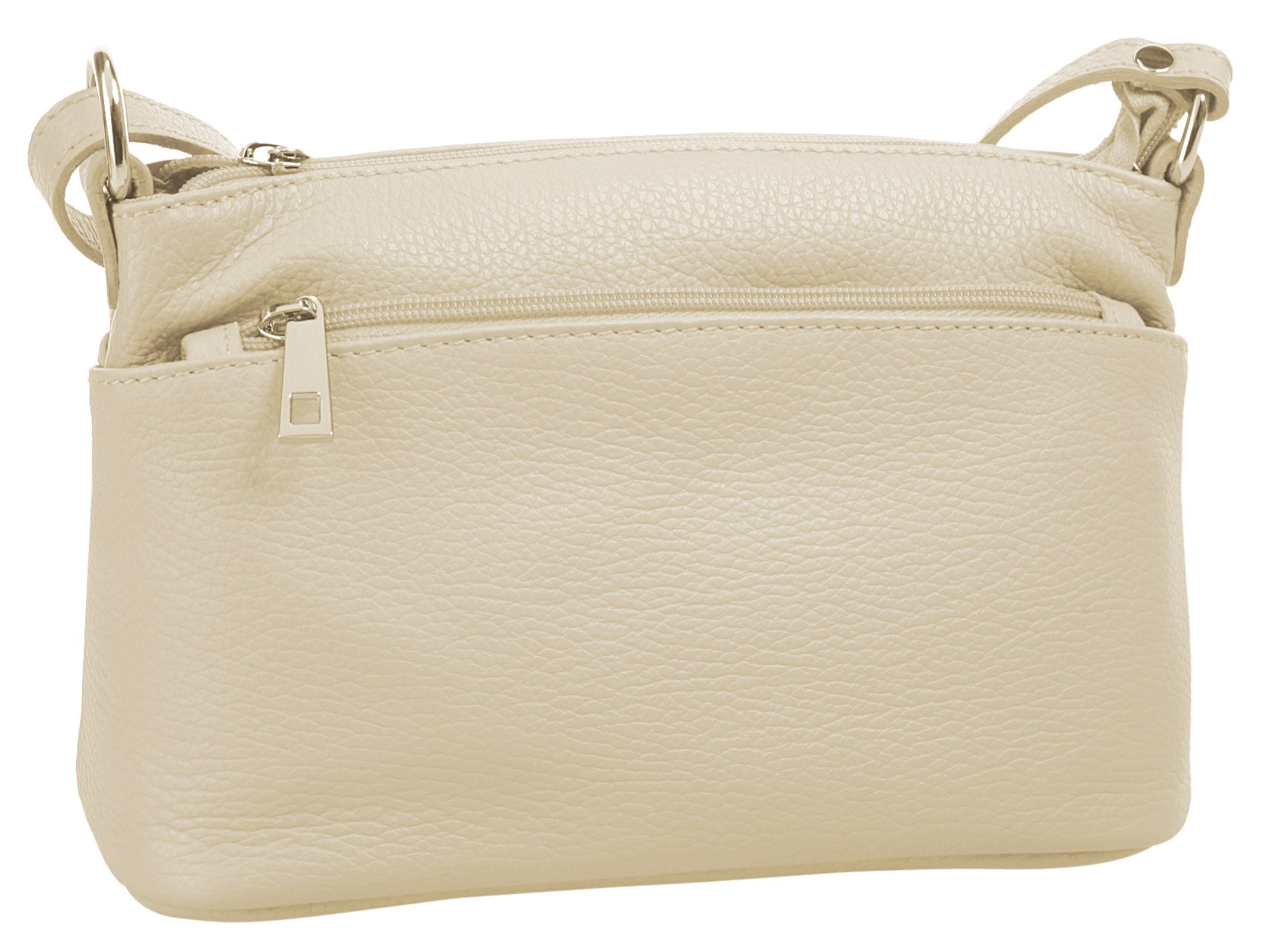 Cluty Umhängetasche, echt Leder, Made in Italy