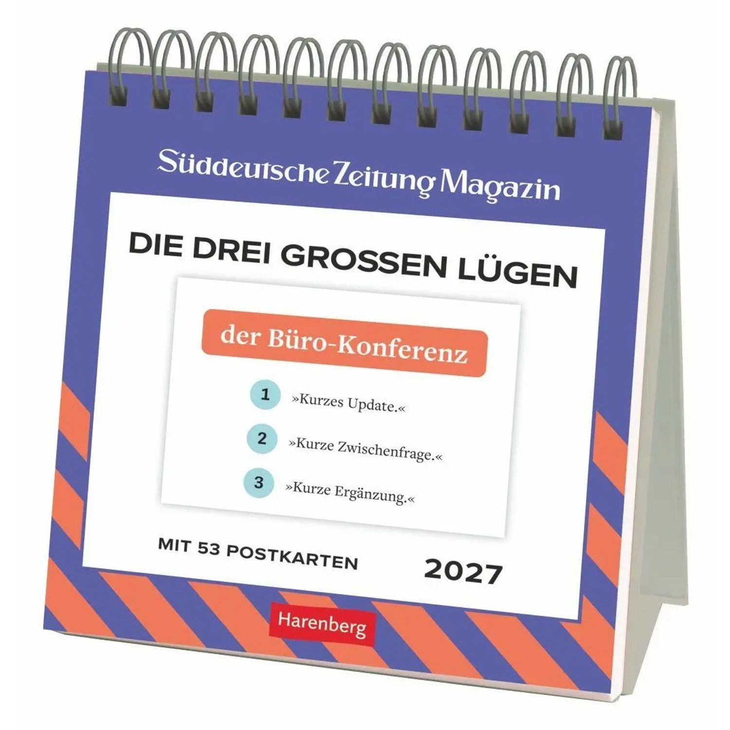 Harenberg Kalender Verlag Tischkalender Die drei großen Lügen Premium-Postkartenkalender 2027 - 53...