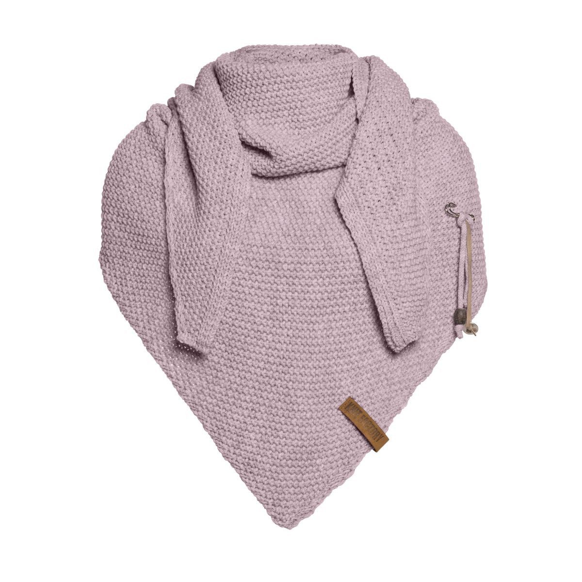 Knit Factory Schal Coco Dreiecksschals 190x85 cm Glatt Lila, (1-St), Schal Strickschal Umhängetuch Tuch Strickware