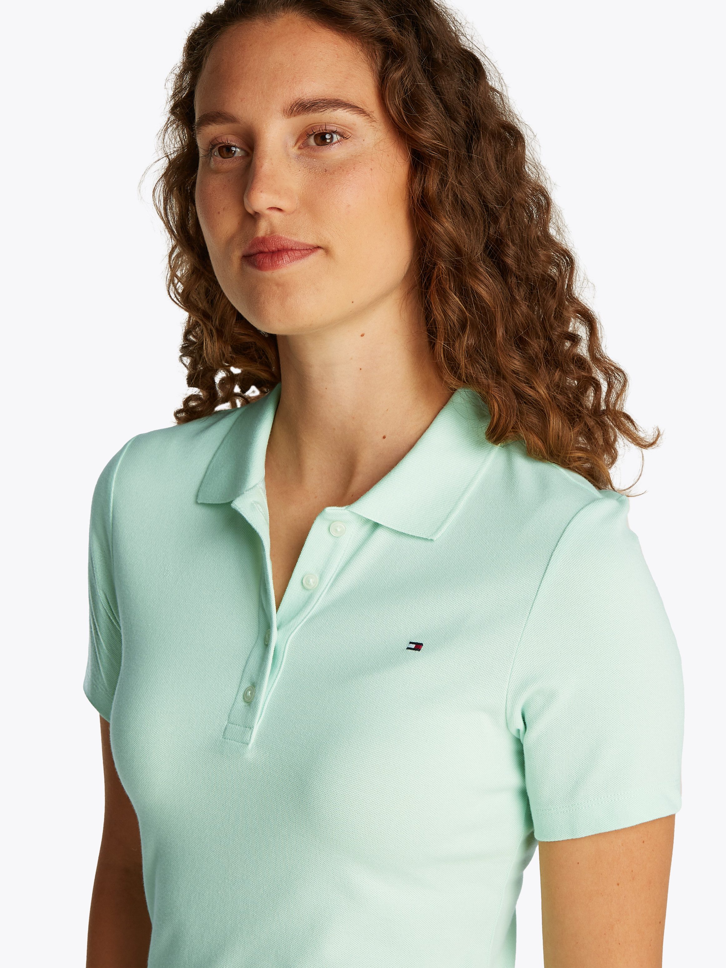 Tommy Hilfiger Poloshirt 1985 Slim Fit Pique Premium mit Logostickerei, mit günstig online kaufen