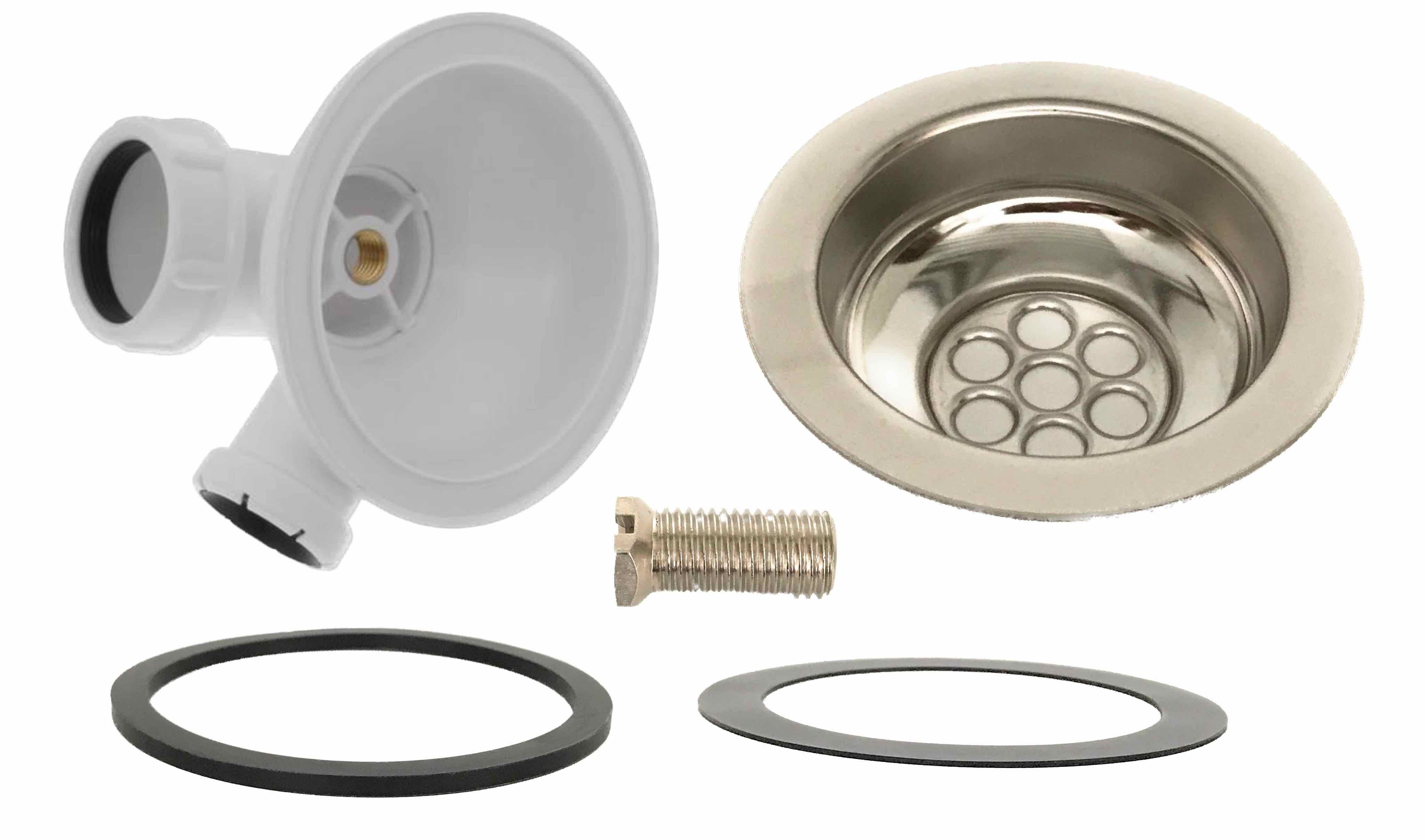 Blanco Einbauspüle Blanco Ablaufventil 3,5" mit Überlauf ohne Bowdenzug, weiß