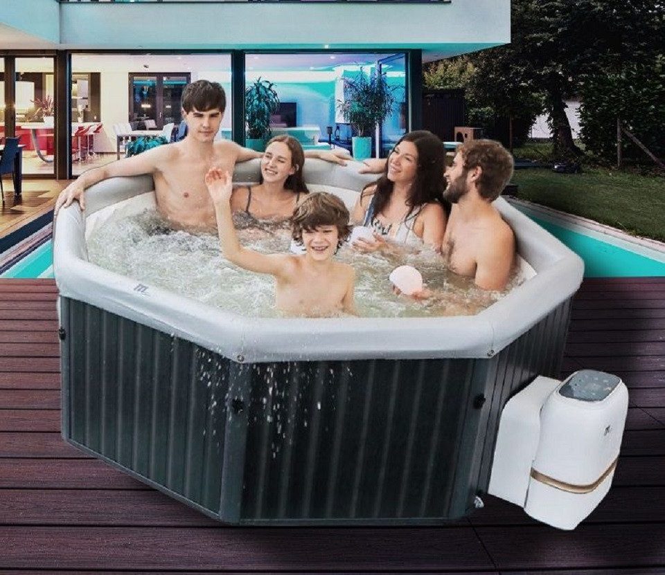 mSpa Whirlpool TUSCANY XXL 2026- Ø 193 x 65 cm - ganzjährig Outdoor Pool - F-TU062W, inkl. UVC+ Selbstreinigungsfunktion, App-Steuerung, Schnellheizsystem
