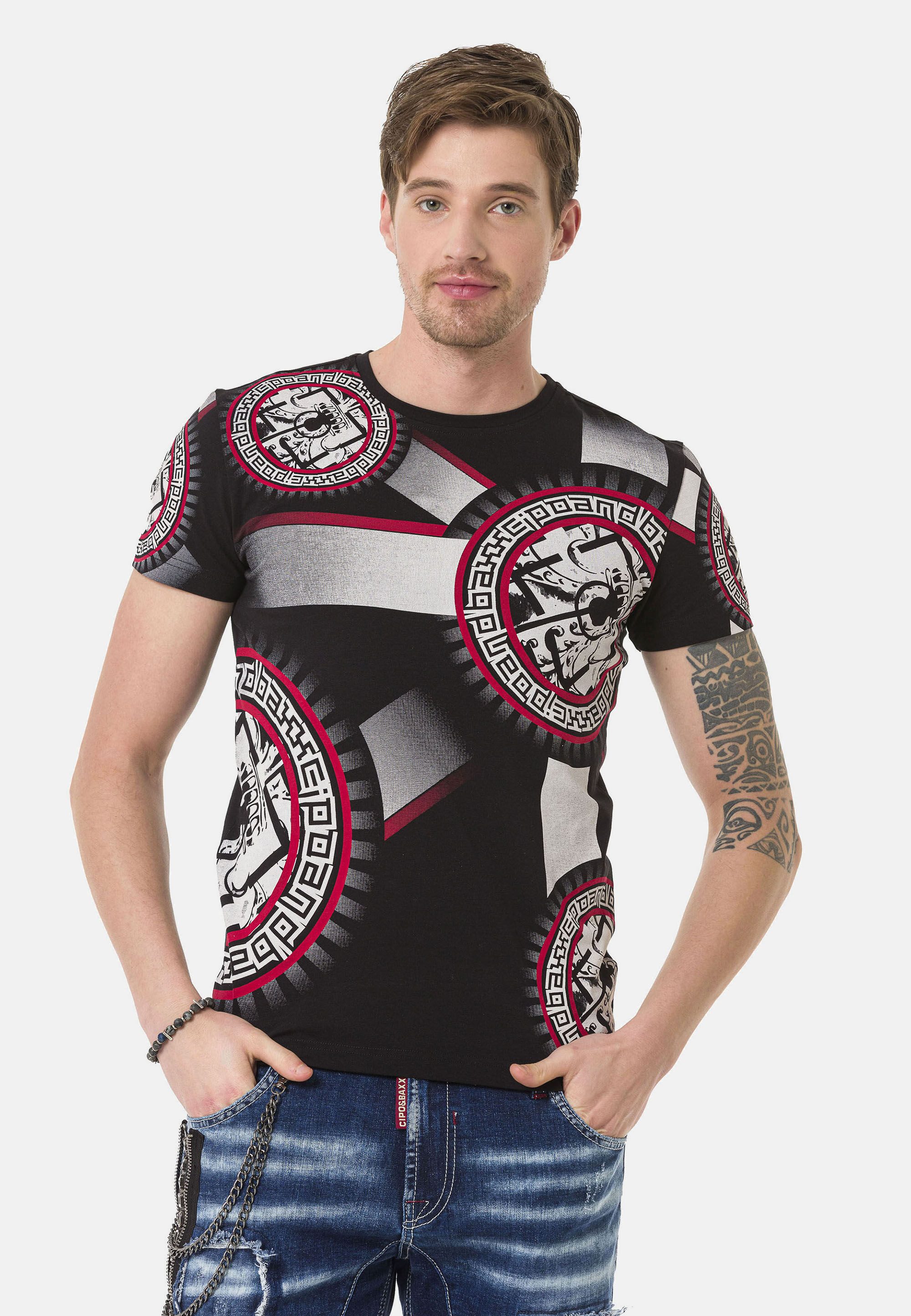 Cipo & Baxx T-Shirt T-Shirt Frontprint günstig online kaufen