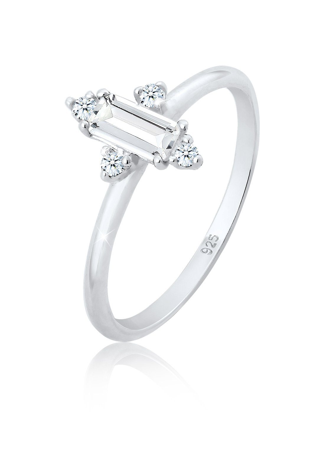 Verlobungsring Diamant Verlobung DIAMONDS Silber Edel 925 (0.06 Elli Topas ct)