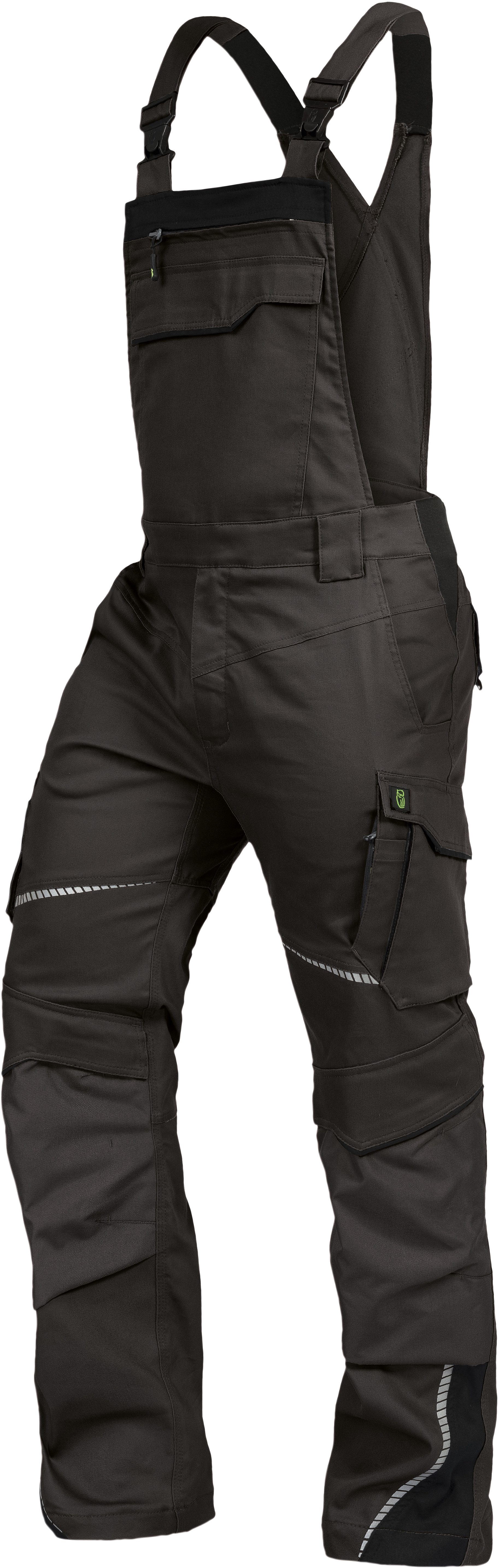 Leibwächter Arbeitslatzhose Herren Flex-Line Latzhose (Arbeitshose mit Keil im Schritt) mit Reflektoren