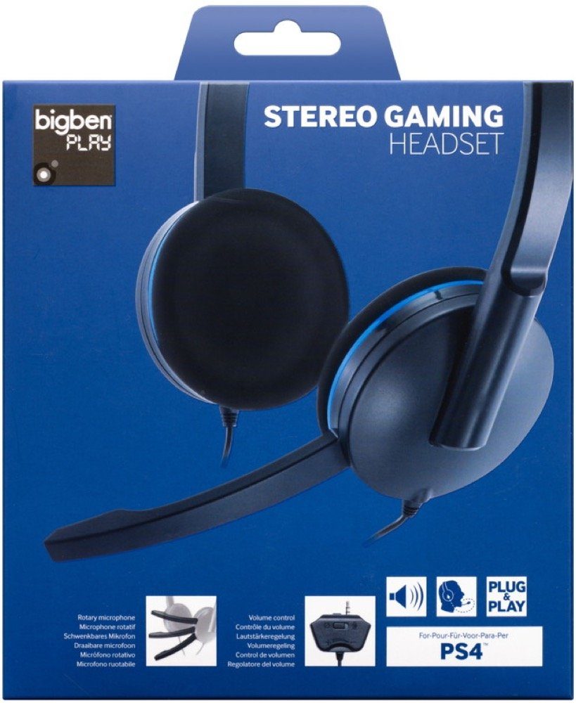 BigBen Playstation 4 Stereo Gaming Headset schwarz PS4 BB339031 Zubehör  PlayStation 4