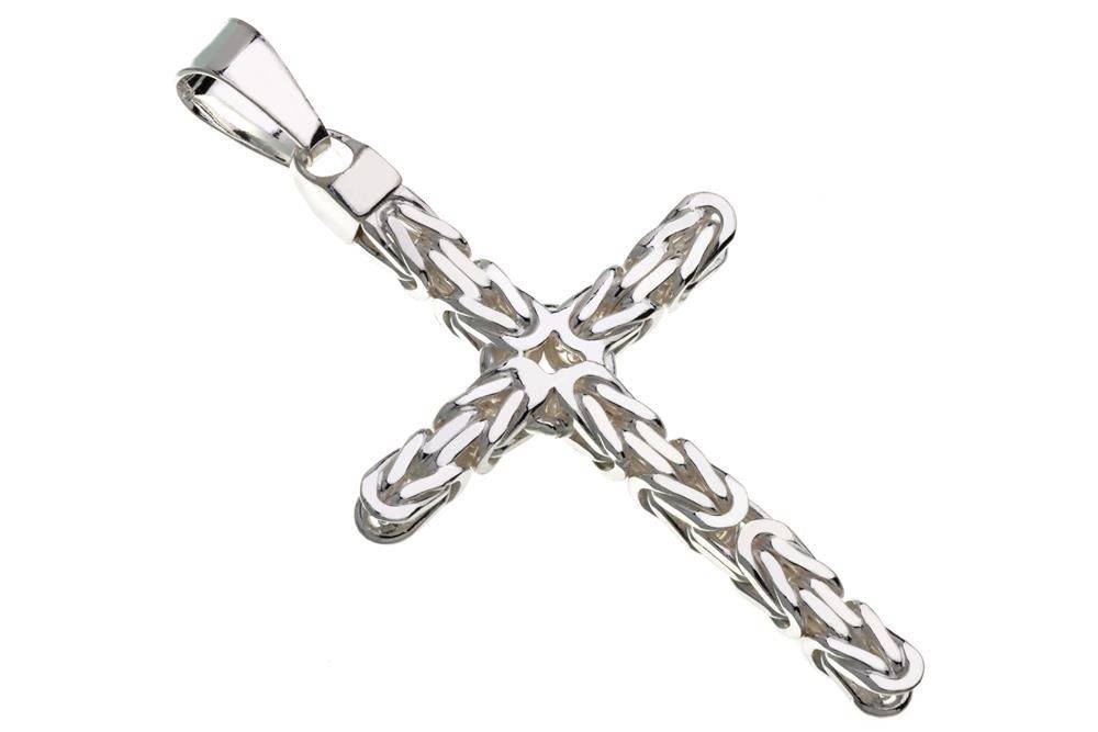 Silberkettenstore Kettenanhänger Anhänger Kreuz Königskette 6mm - 925 Silber