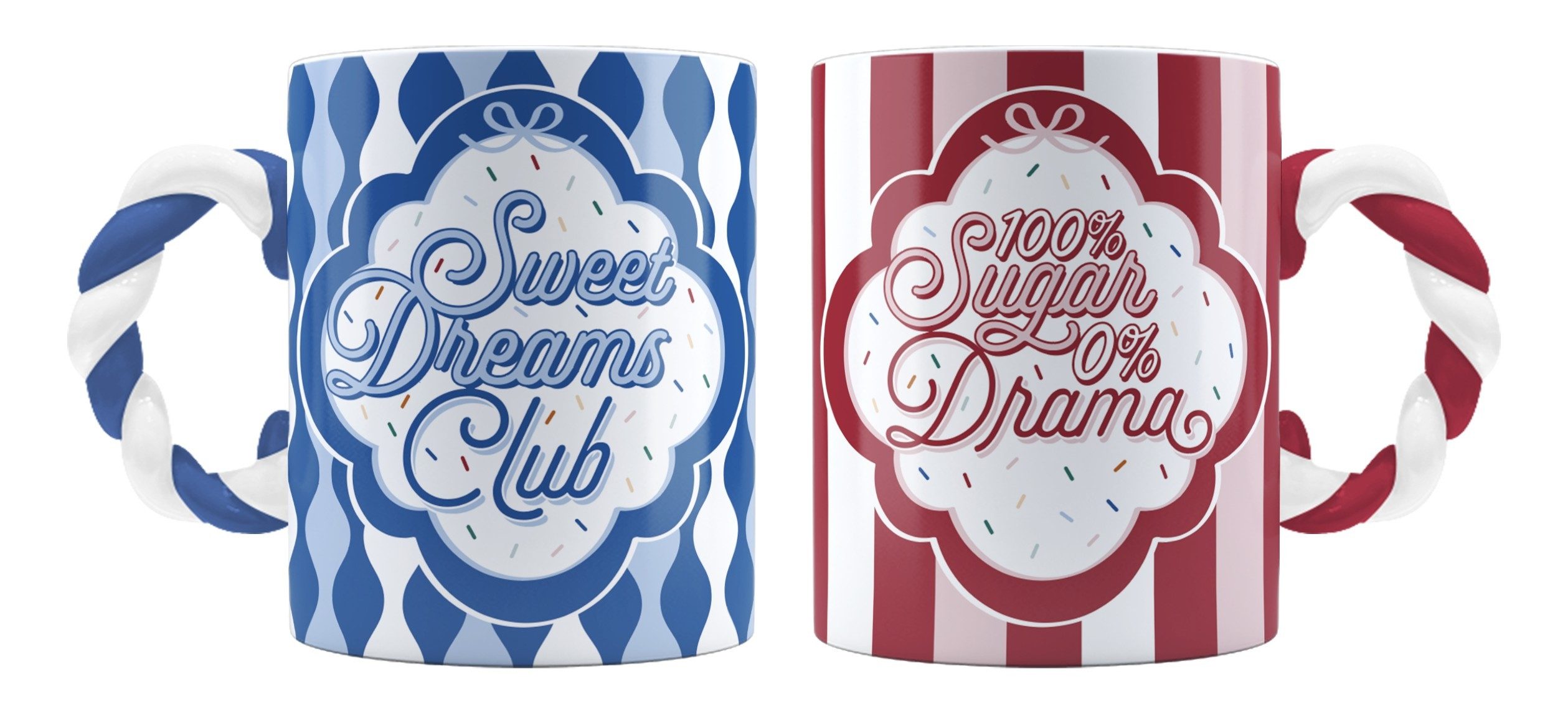 BIALETTI Tasse Kaffeebecher Kaffeetasse 2'er Set 300ml Porzellan Bialetti Candyland, Material: Porzellan