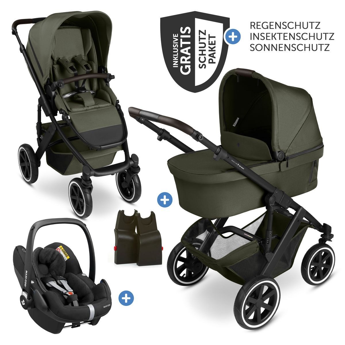Kombi-Kinderwagen Salsa 5 Air - Pure - Avocado