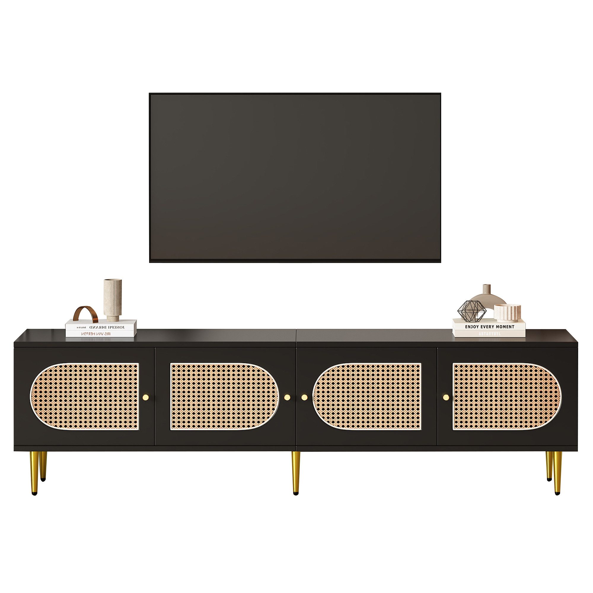 OKWISH Lowboard TV-Board Fernsehtisch (Rattan-TV-Schrank, 1 günstig online kaufen
