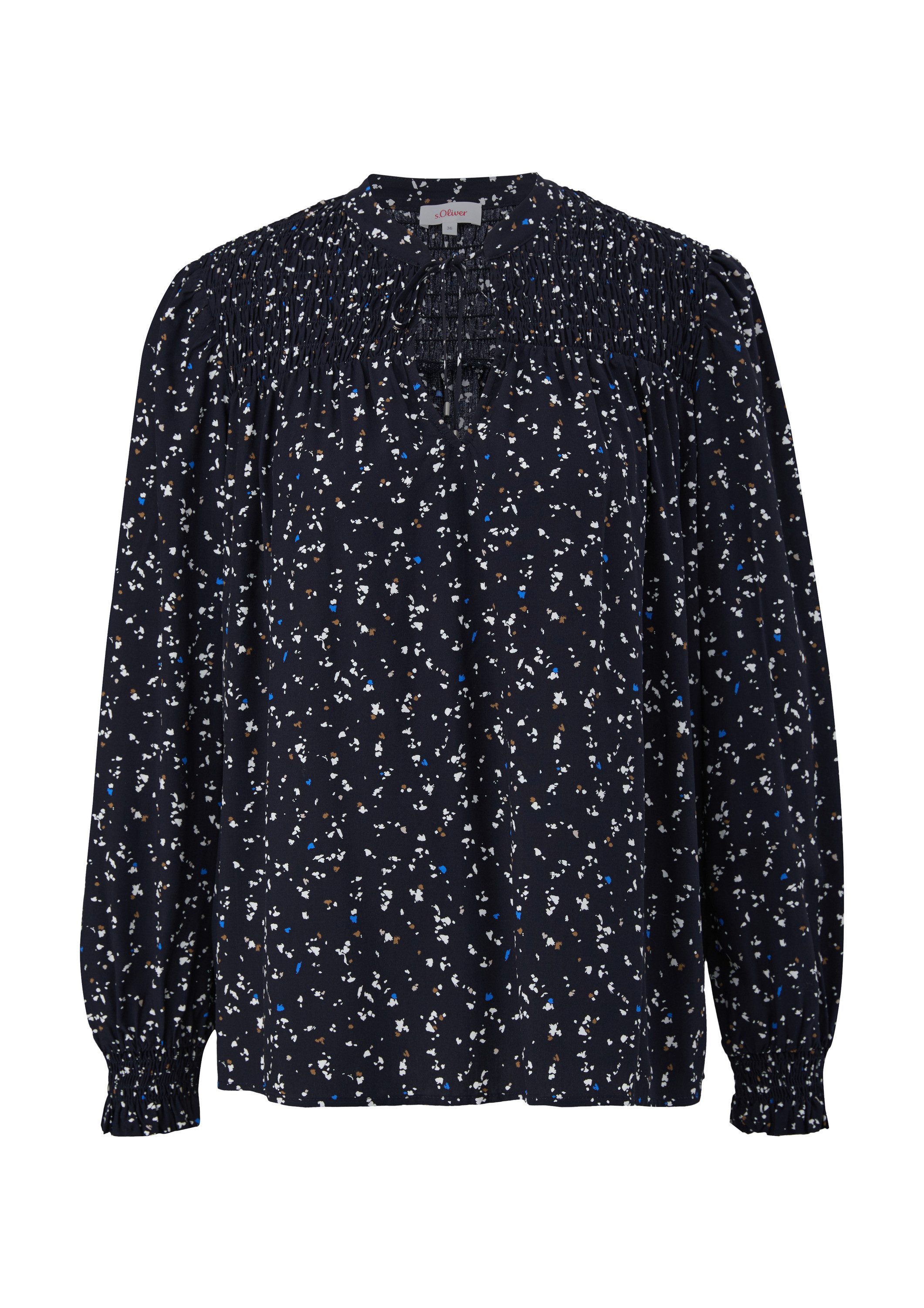 s.Oliver T-Shirt Bluse Bluse mit Smokdetail günstig online kaufen