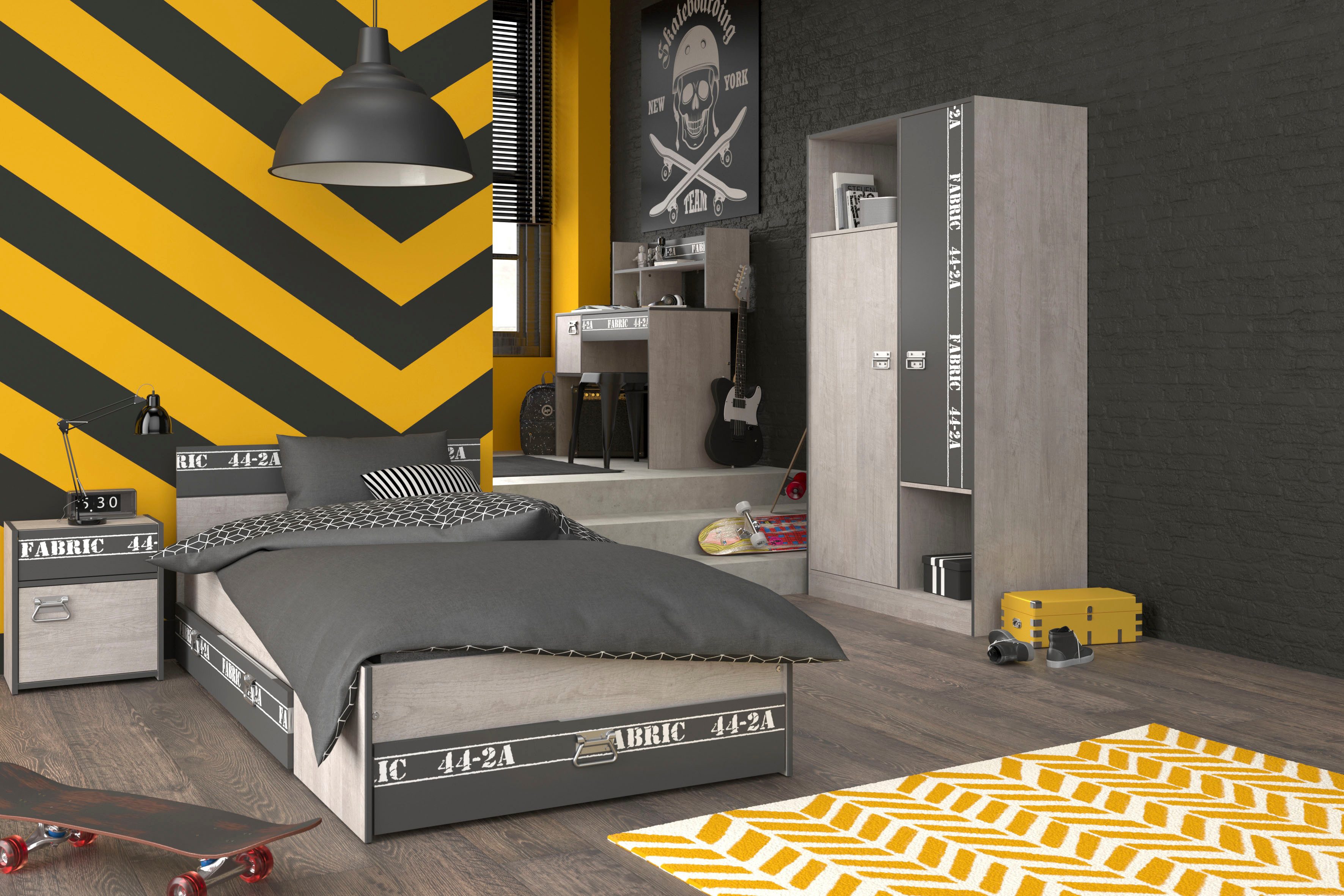 Parisot Jugendzimmer-Set Parisot Fabric 12, (Set, 5-tlg., 5-teilig)