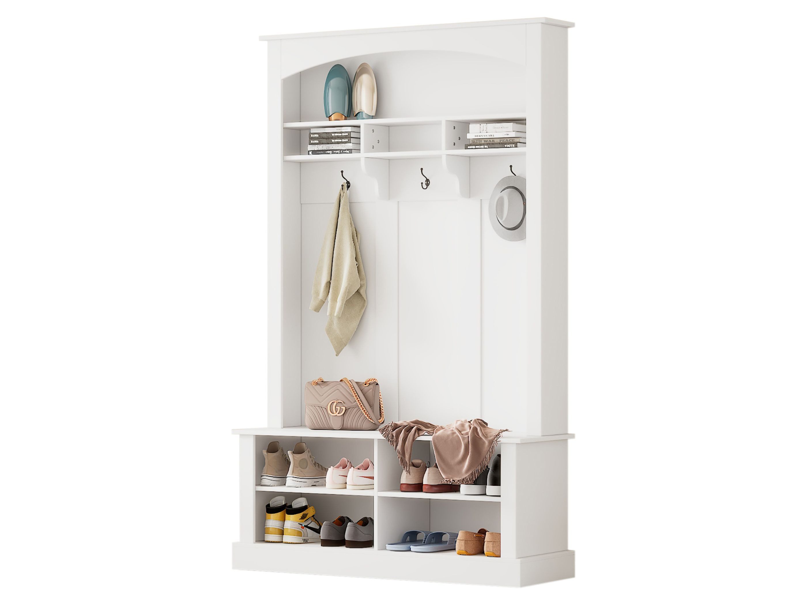 SeedWave Garderobenschrank mit Schuhschrank, 3 Garderobenhaken, günstig online kaufen