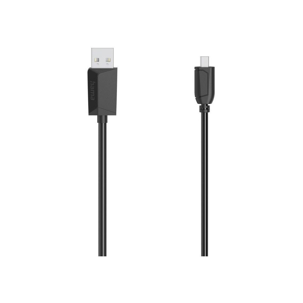 Hama Hama Mini-USB-Kabel 1,5m schwarz für Datenübertrag. Smartphone-Adapter Mini-B8 zu Mini-B8