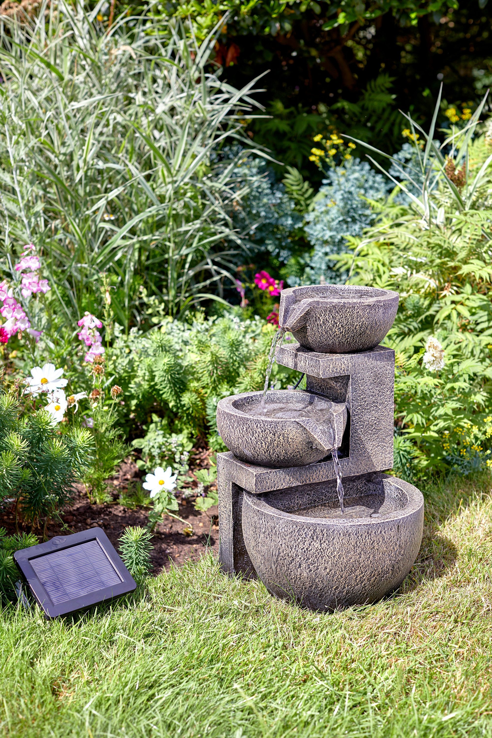 Smart Garden Wasserspiel Solar-Wasserfall Kaskade 49 cm Balkon Garten Terrasse, (1 tlg)